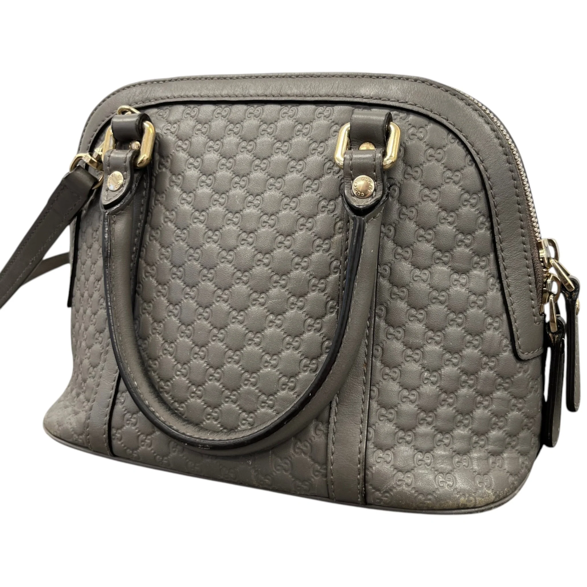 Women's Guccissima Dome Small Bag Grey - Image 9