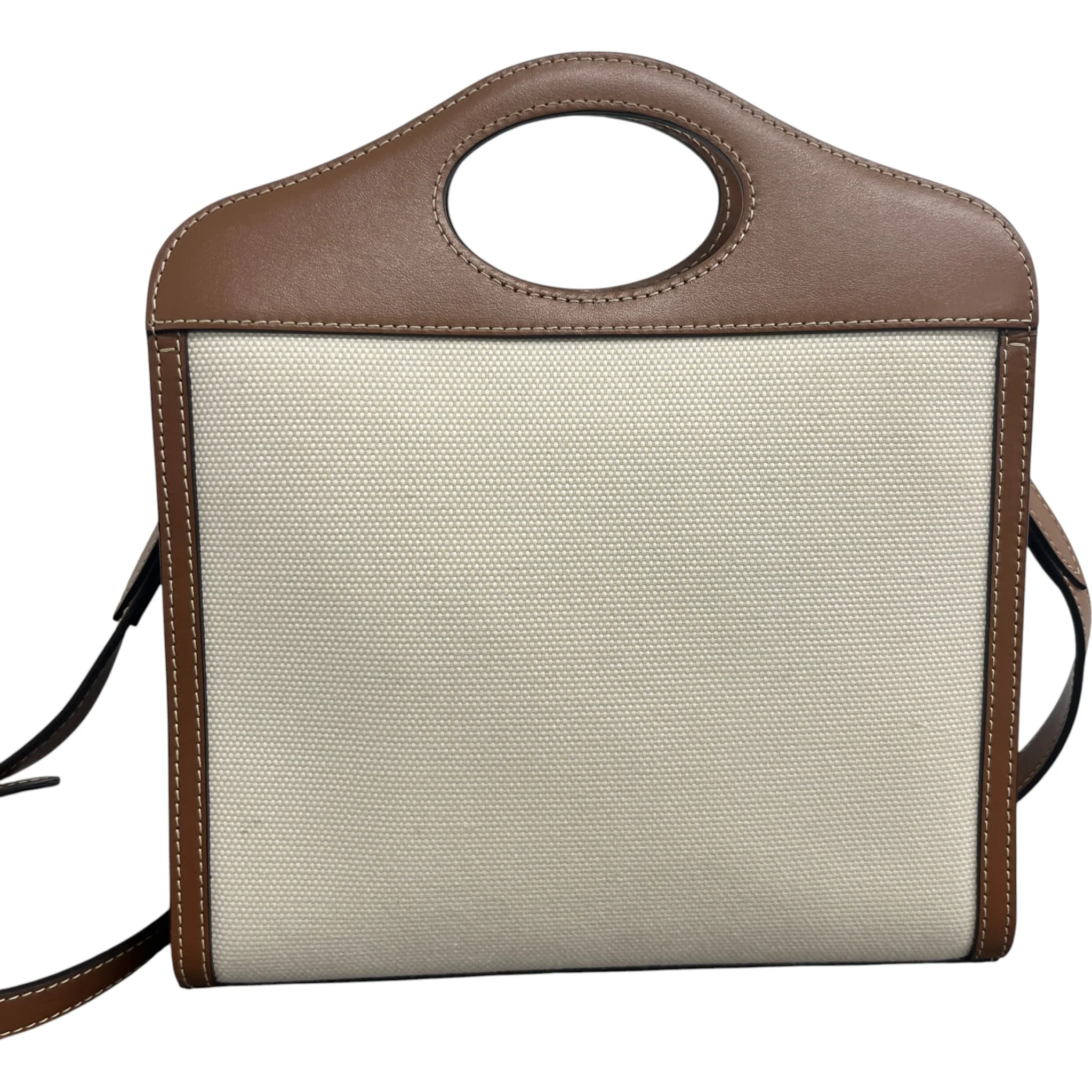 Women's Horseferry Motif Mini Pocket Bag Beige - Image 3