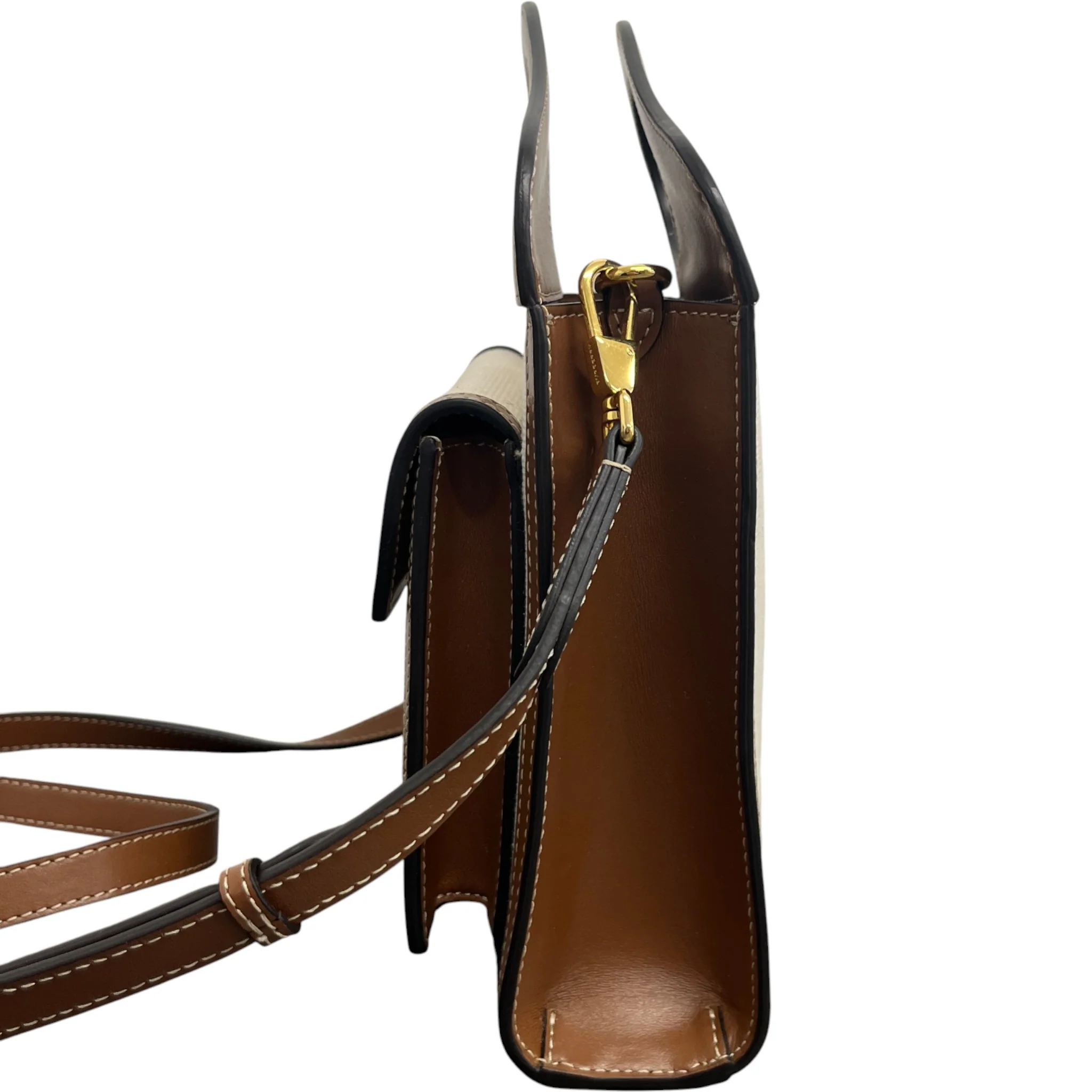Women's Horseferry Motif Mini Pocket Bag Beige - Image 7