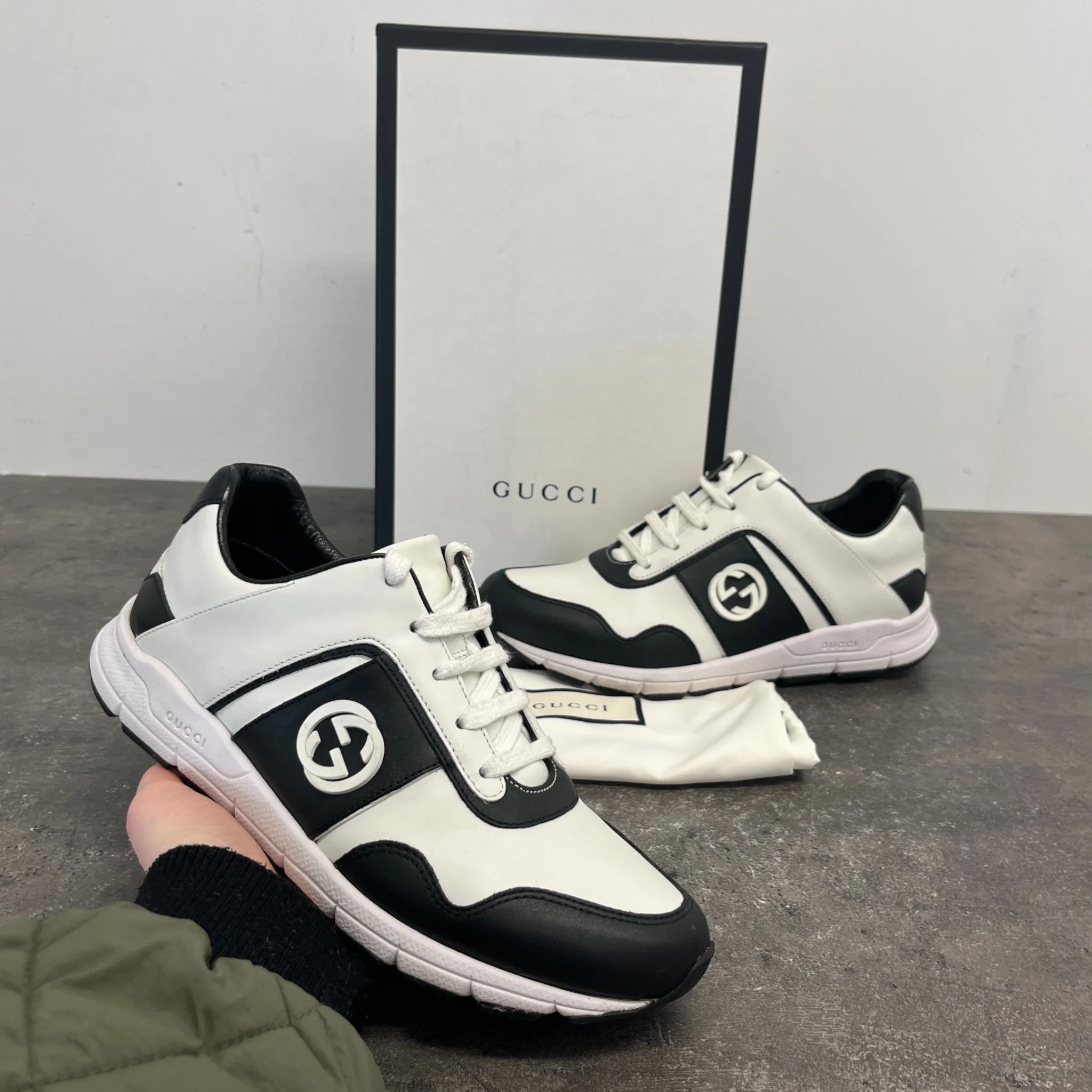 Women's Interlocking G Low Trainers White Size EU 37 / UK 4 - Image 12