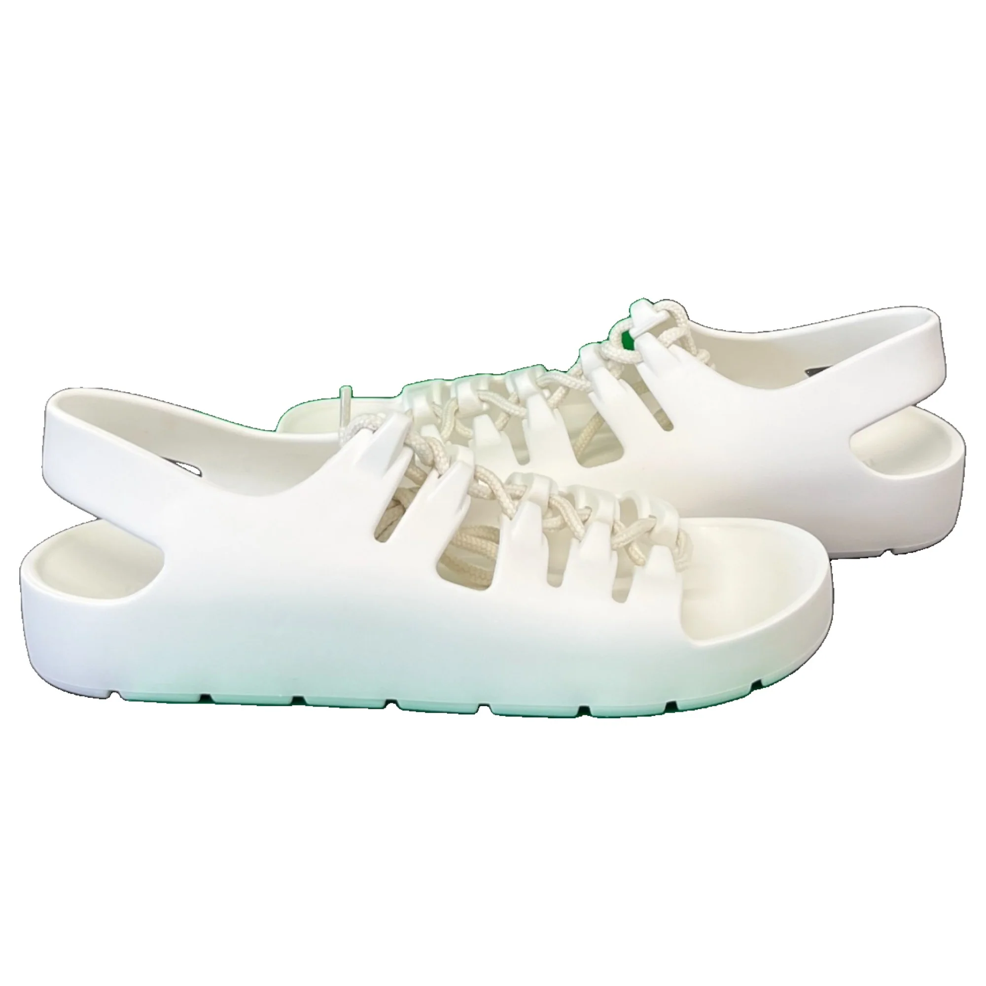 Women's Jelly Lace Slingback Slides White Size EU 37 / UK 4 - Image 3