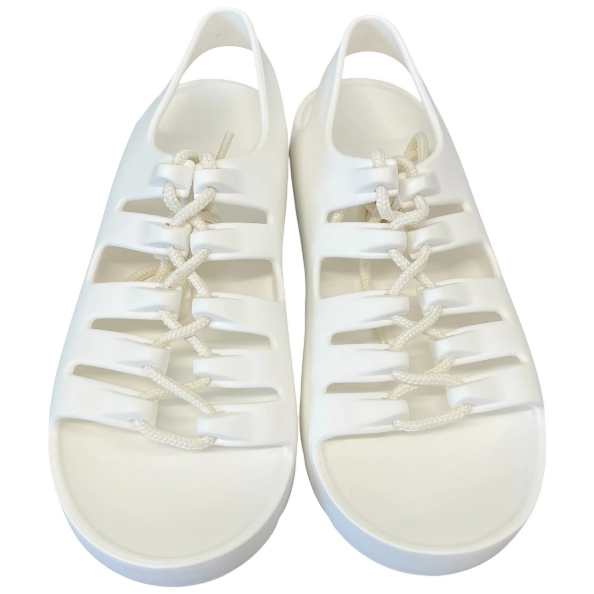 Women's Jelly Lace Slingback Slides White Size EU 37 / UK 4 - Image 6
