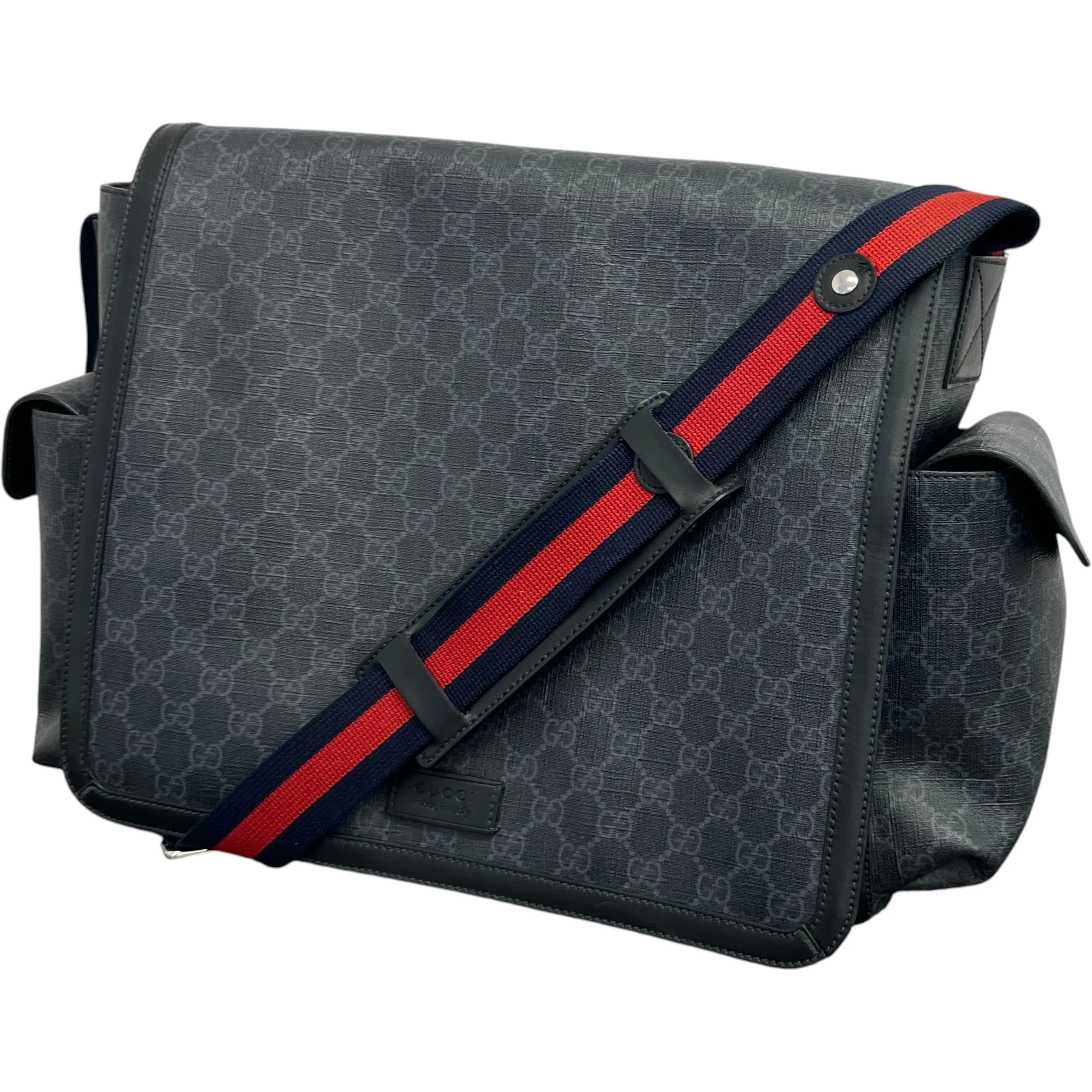 Women's Kids Gg Supreme Monogram Baby Changing Bag Black - Image 6