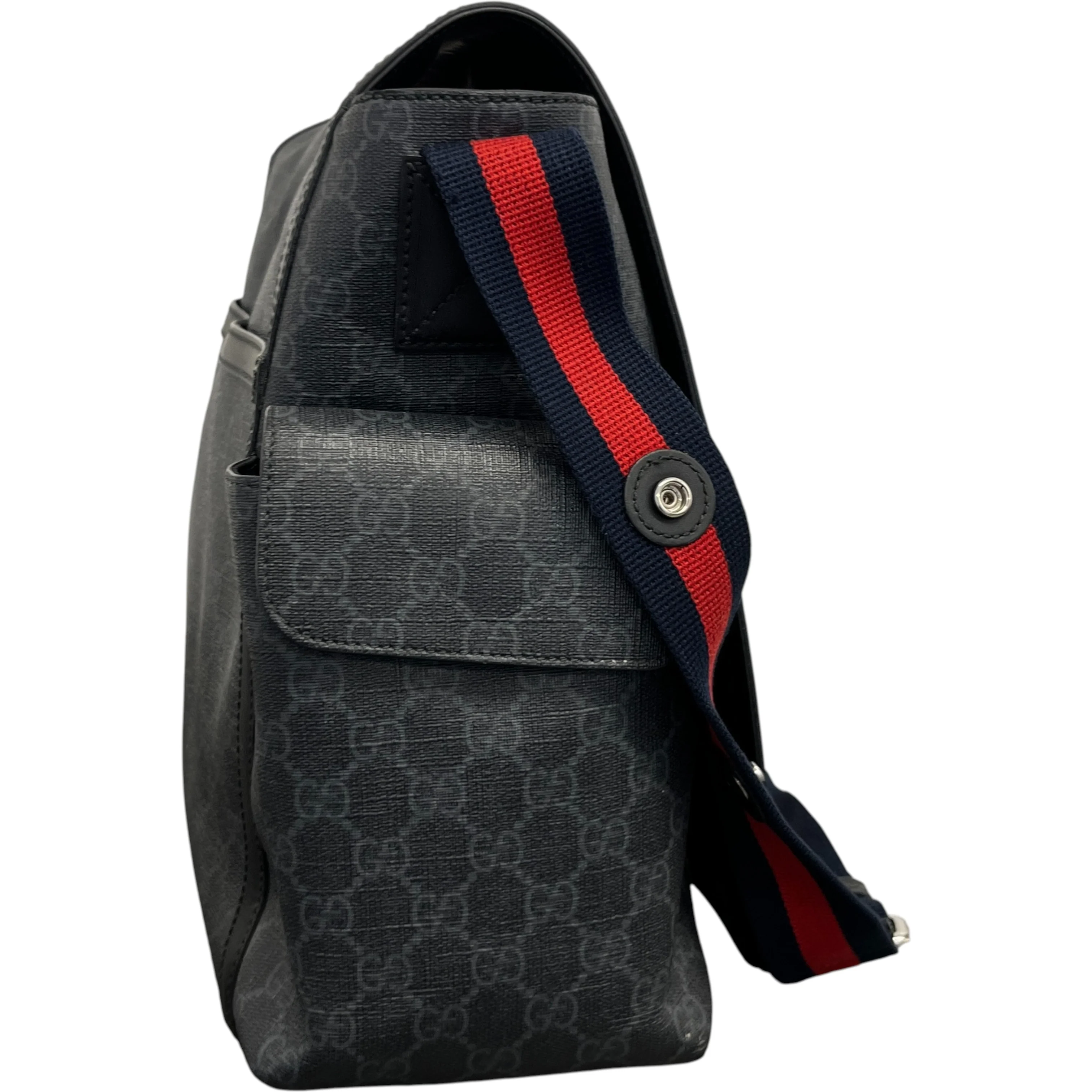 Women's Kids Gg Supreme Monogram Baby Changing Bag Black - Image 7
