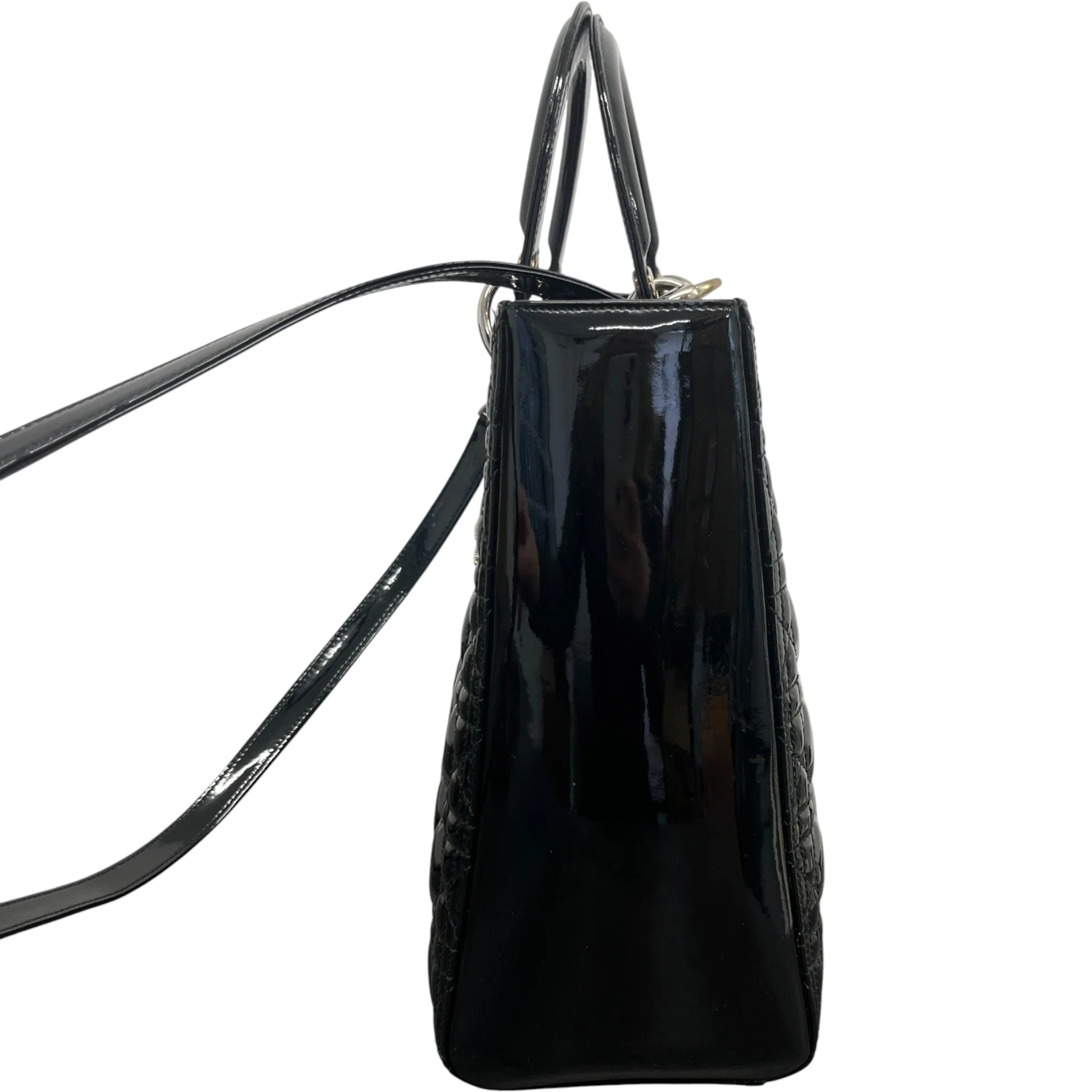 Women's Large Lady Dior Medium Bag Black - Image 6