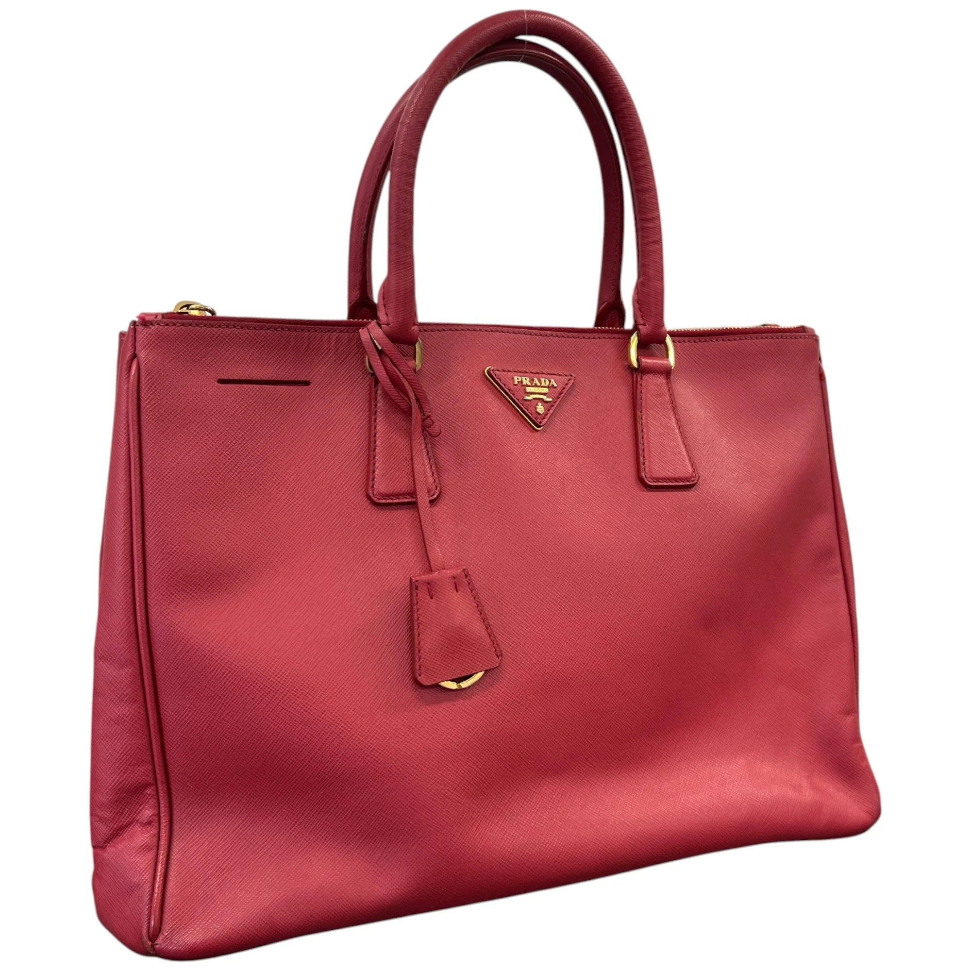 Women's Large Saffiano Lux Handbag Red - Image 3