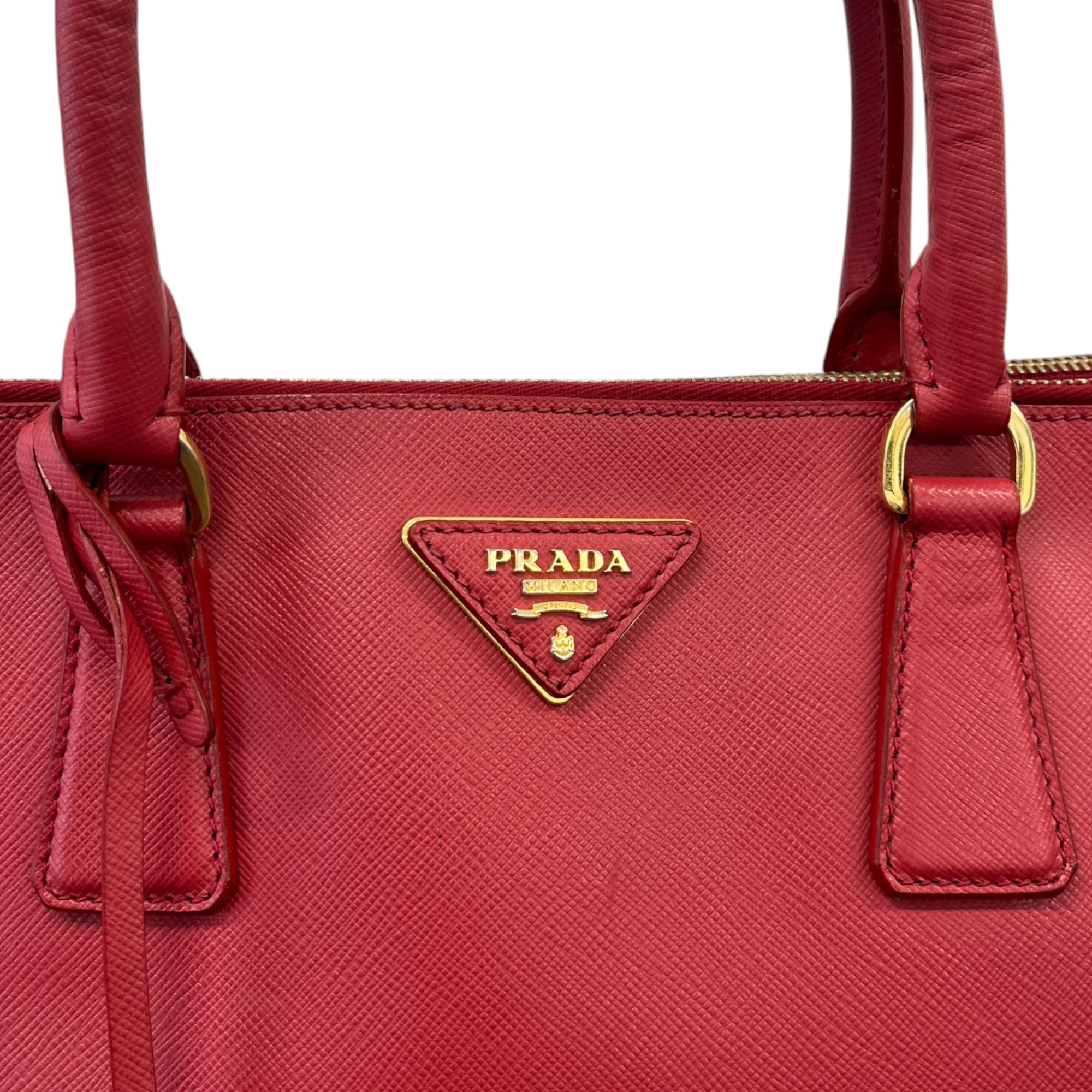 Women's Large Saffiano Lux Handbag Red - Image 7