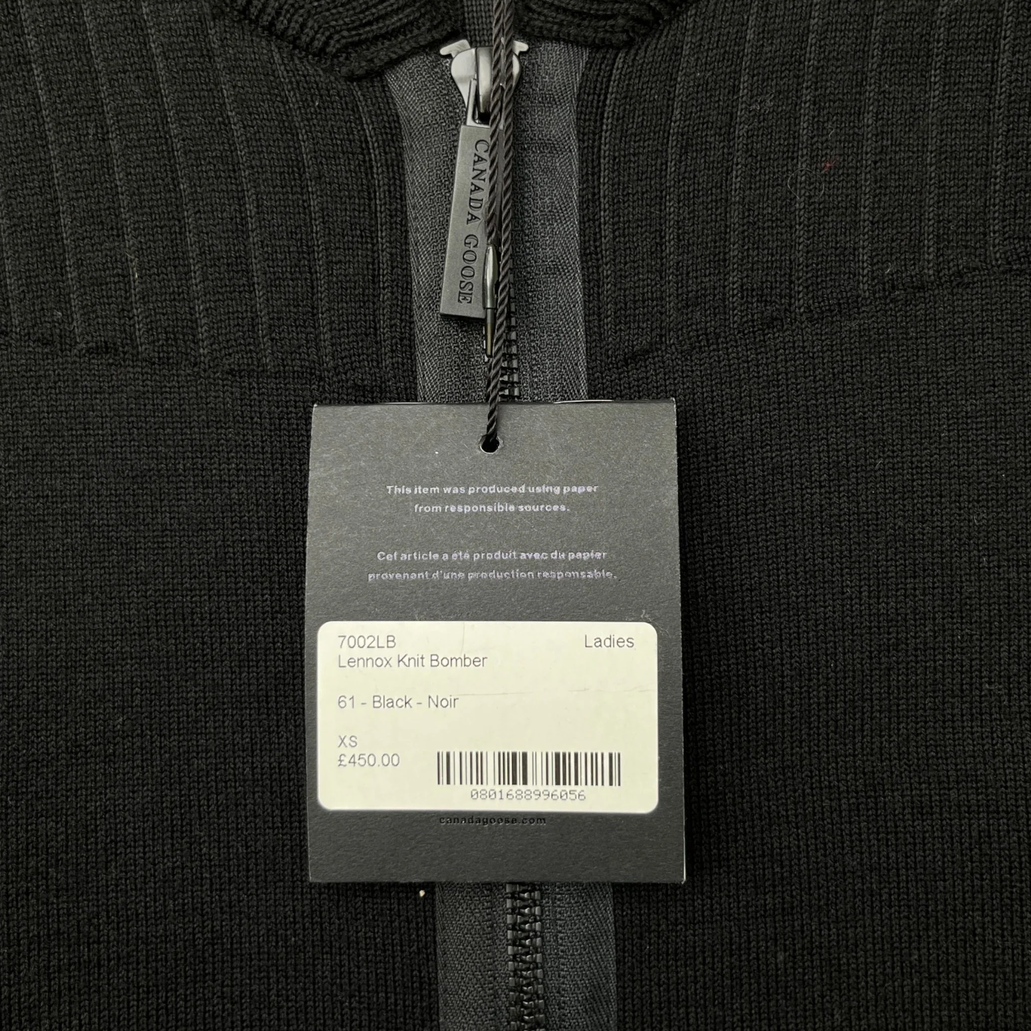 Women's Lennox Knit Bomber Jumper Black Size XS - Image 7