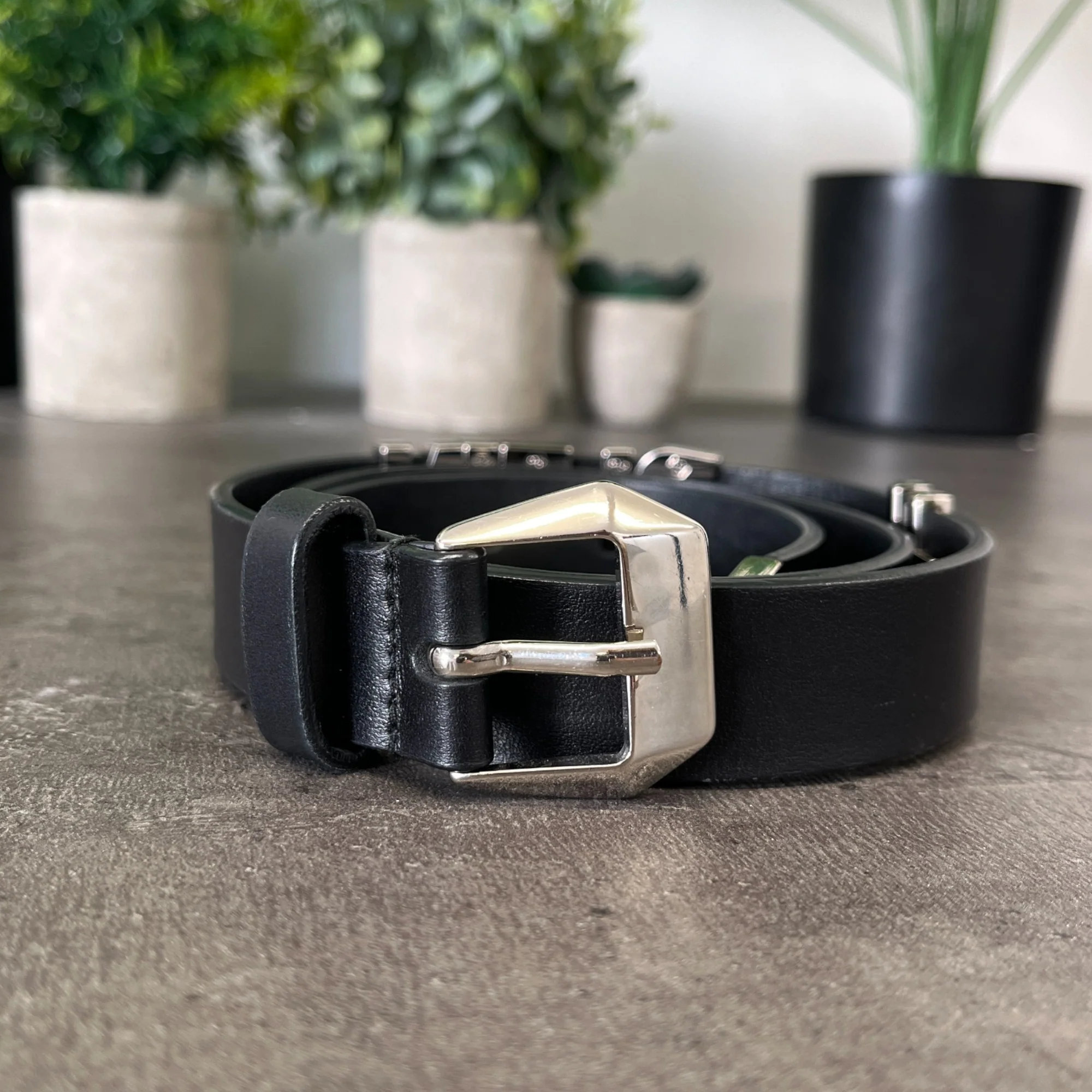 Women's Logo Belt Black Size 75CM / UK 6 - Image 9