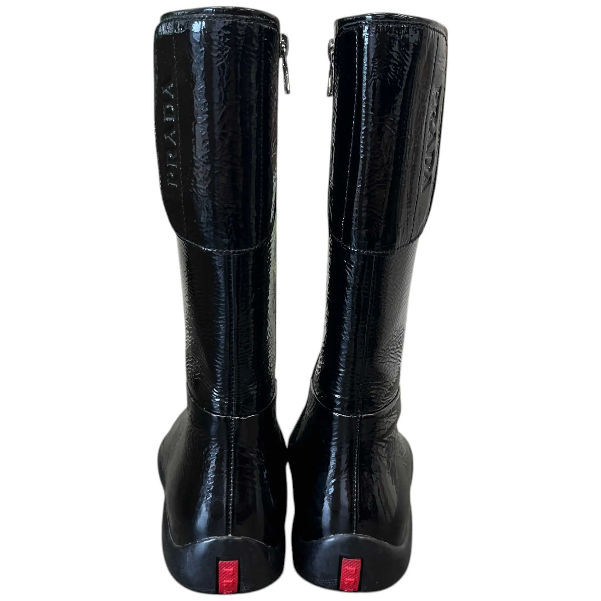 Women's Logo Zip Up Boots Black Size EU 35 / UK 2 - Image 7