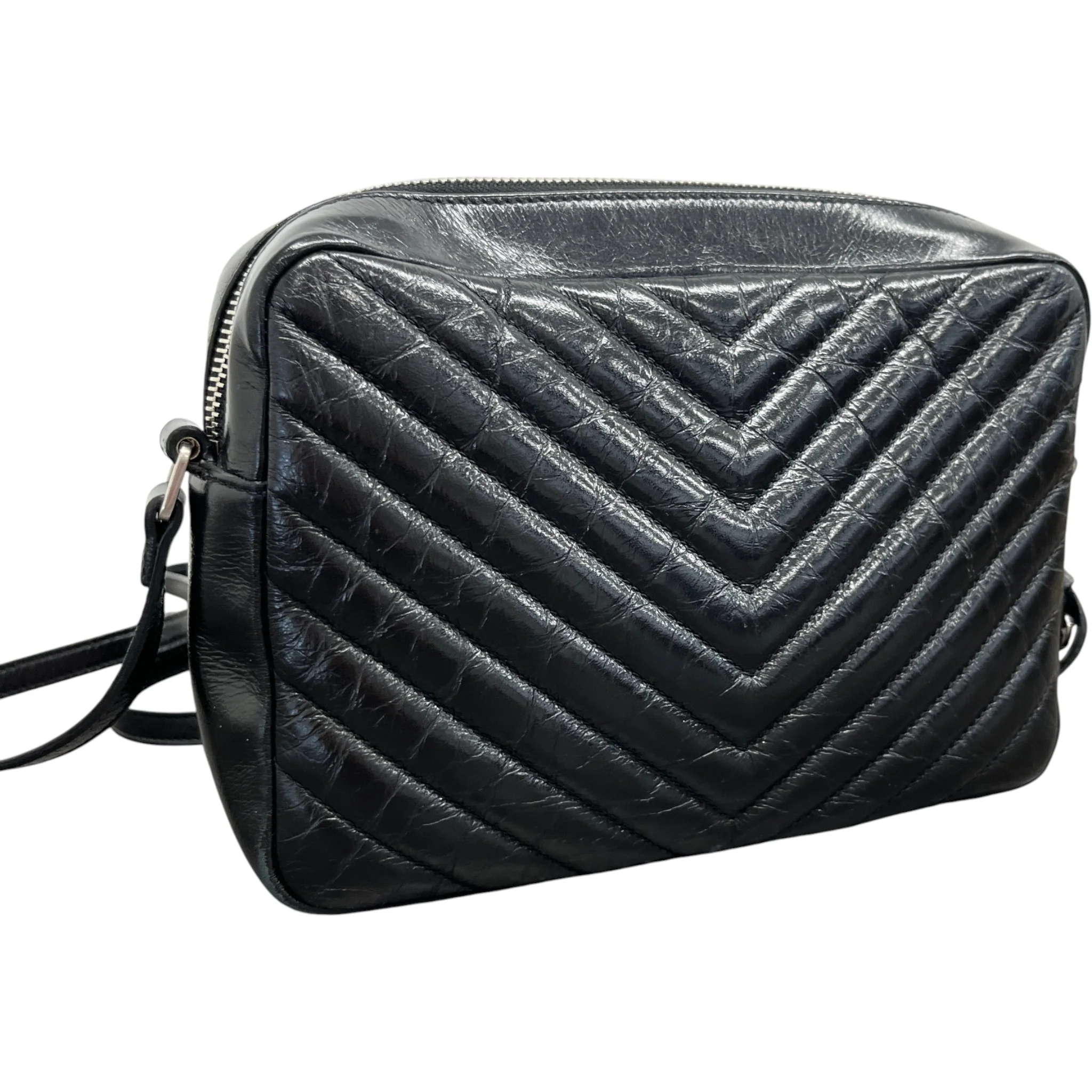 Women's Lou Matelasse Camera Handbag Black - Image 8