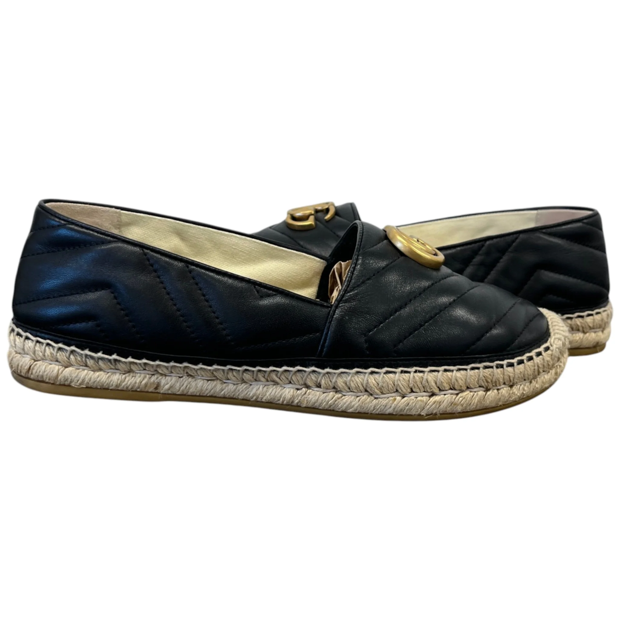 Women's Matelasse Gg Marmont Espadrilles Black Size EU 39 / UK 6 - Image 3