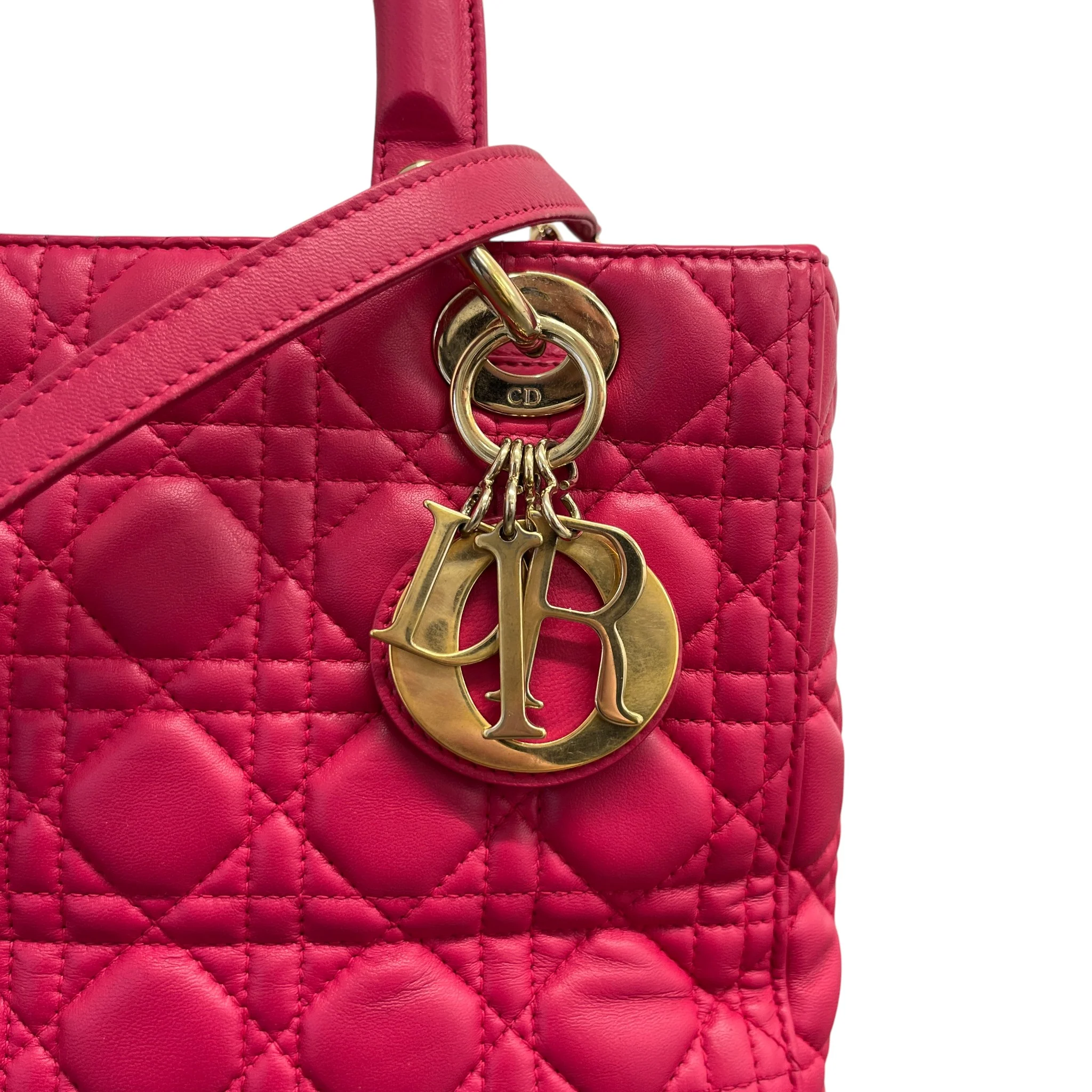 Women's Medium Lady Dior Bag Pink - Image 11
