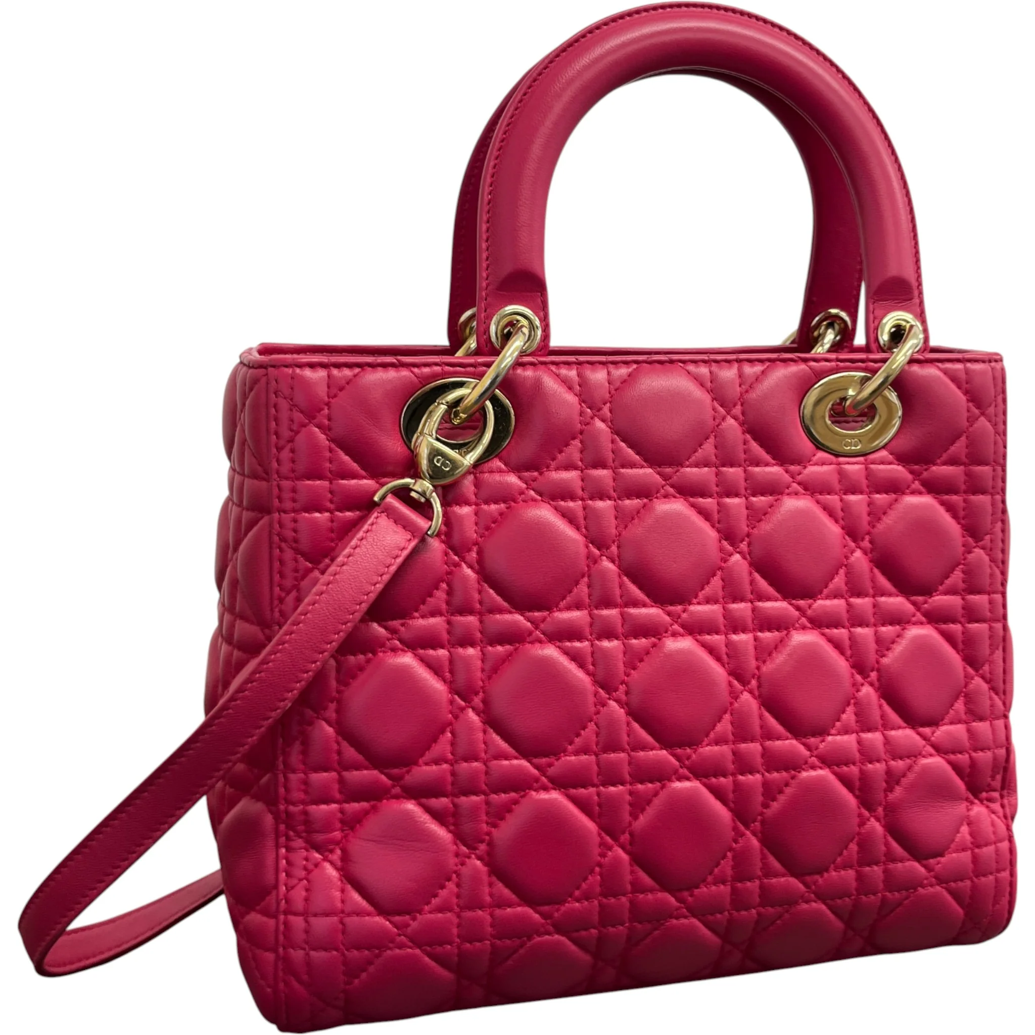 Women's Medium Lady Dior Bag Pink - Image 8