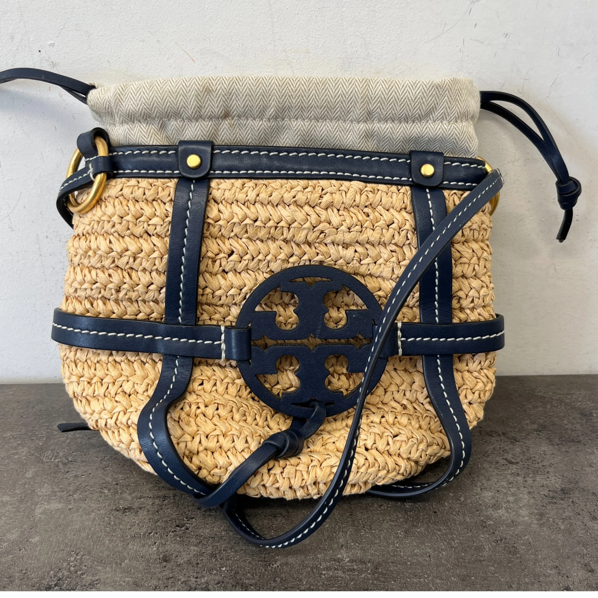 Women's Miller Straw Bucket Bag Beige - Image 12
