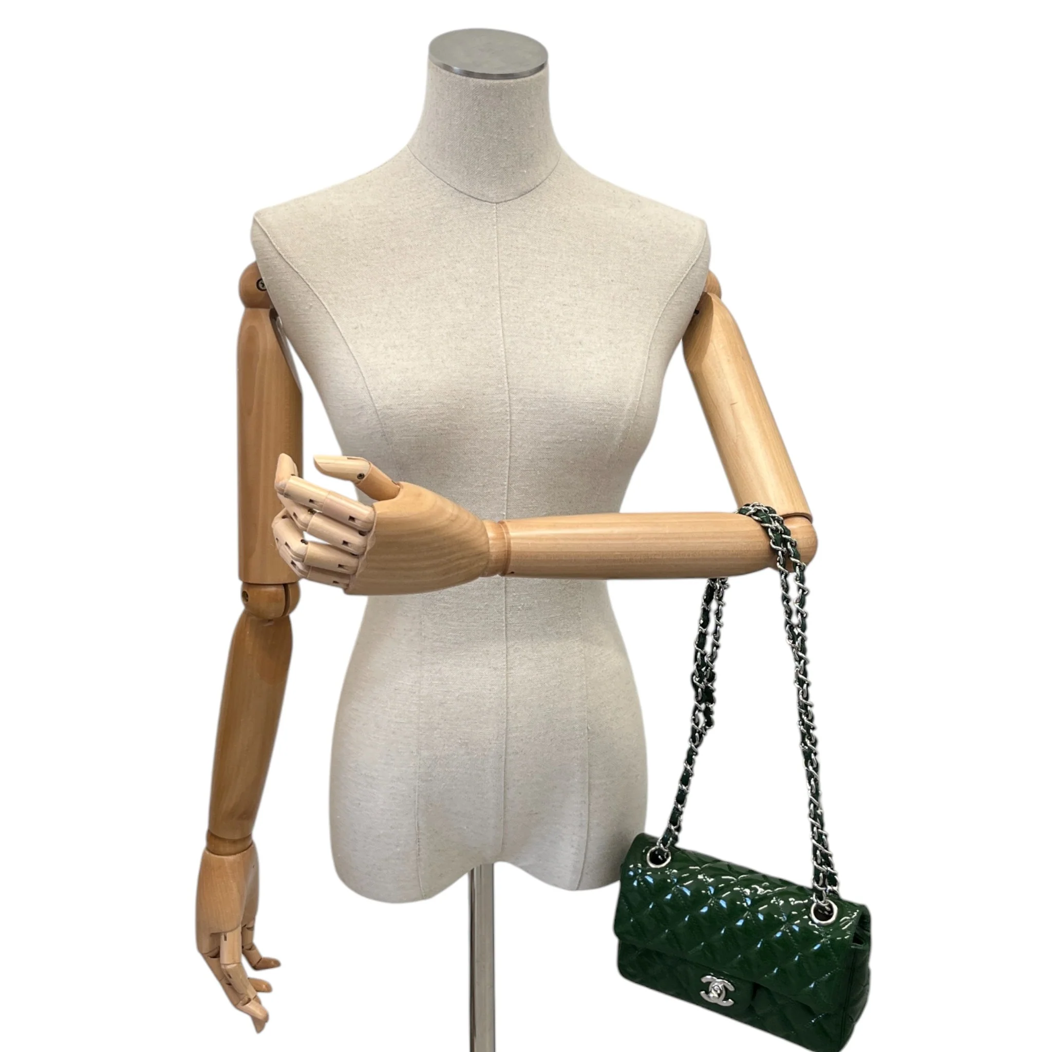 Women's Mini Classic Flap Bag Green - Image 2