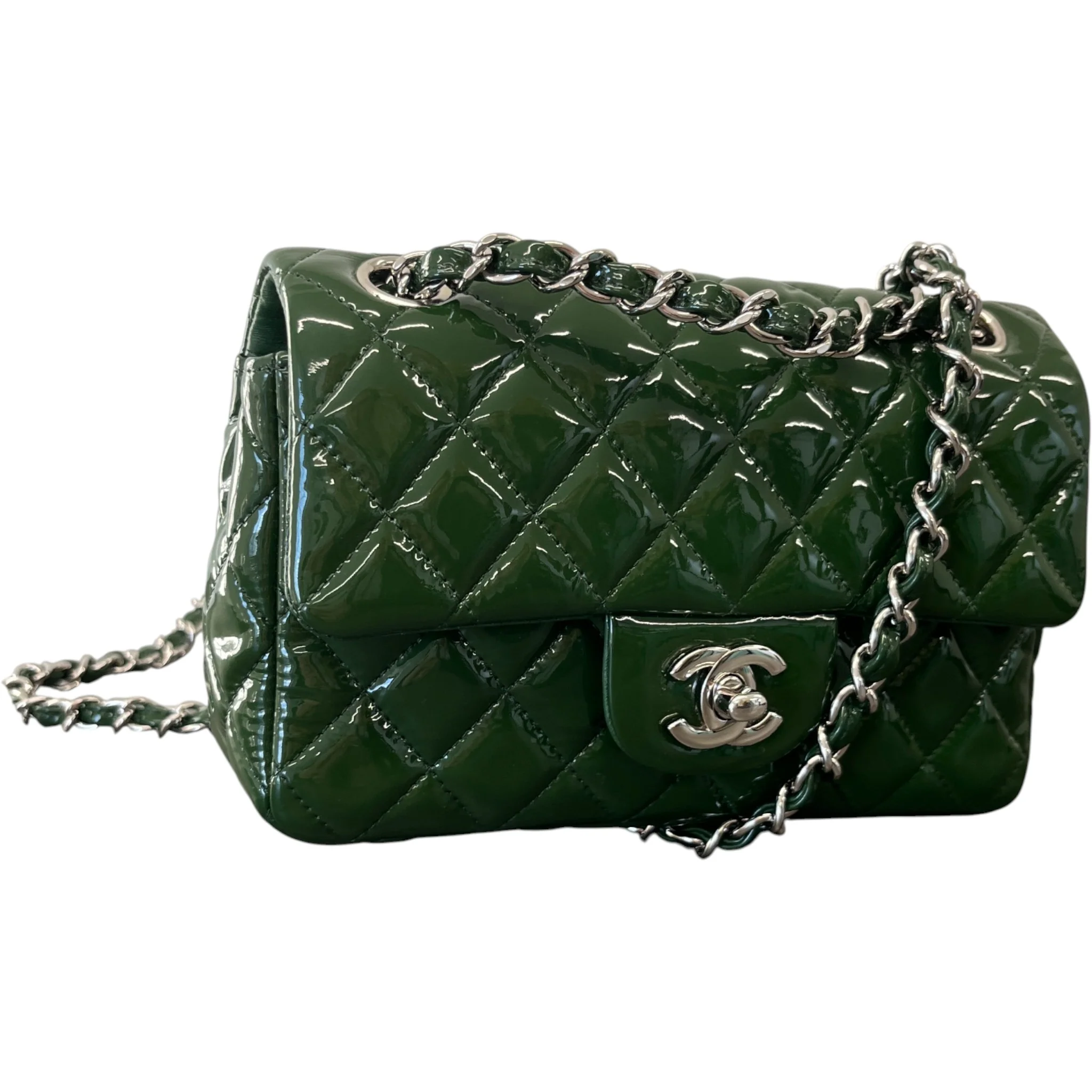 Women's Mini Classic Flap Bag Green - Image 4