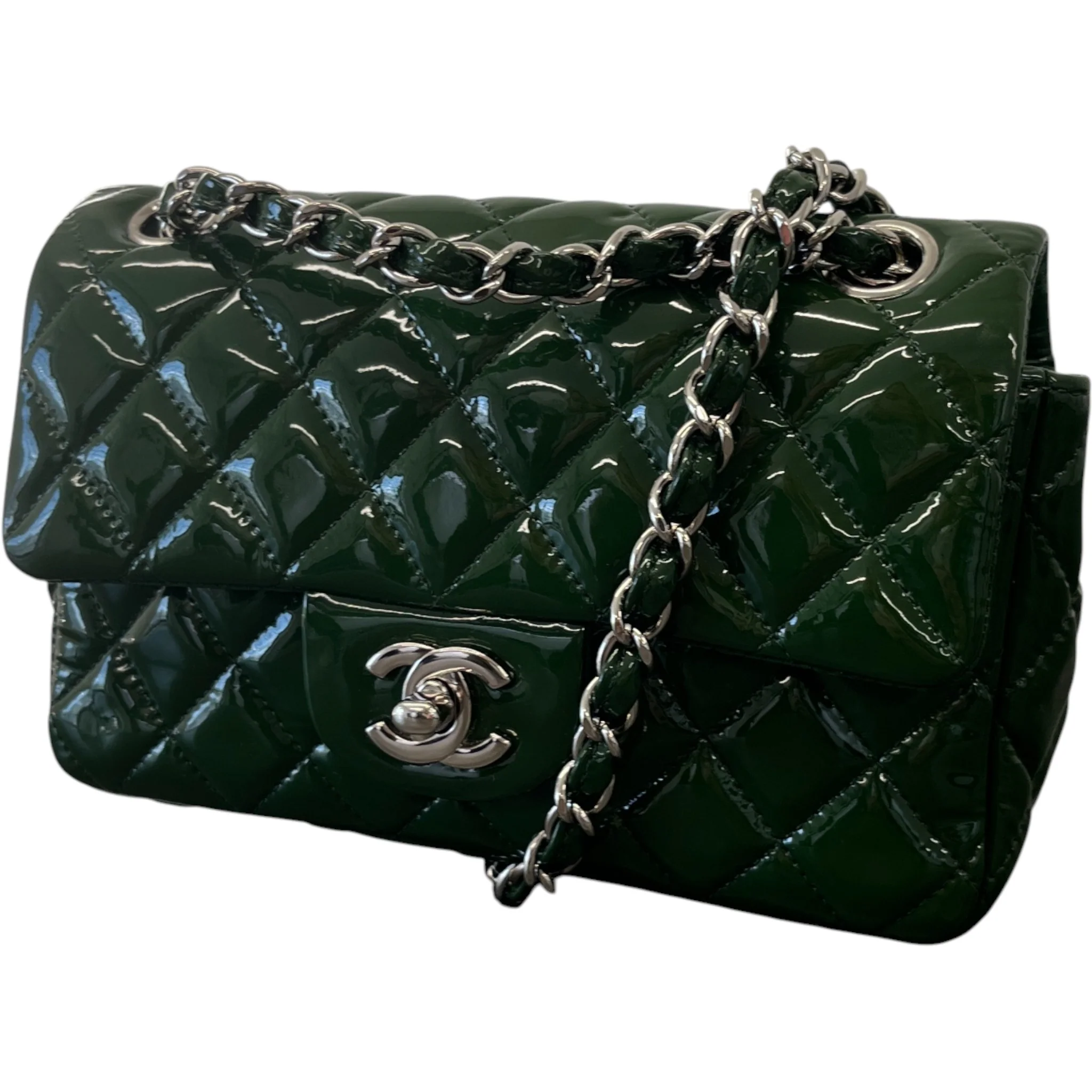 Women's Mini Classic Flap Bag Green - Image 5