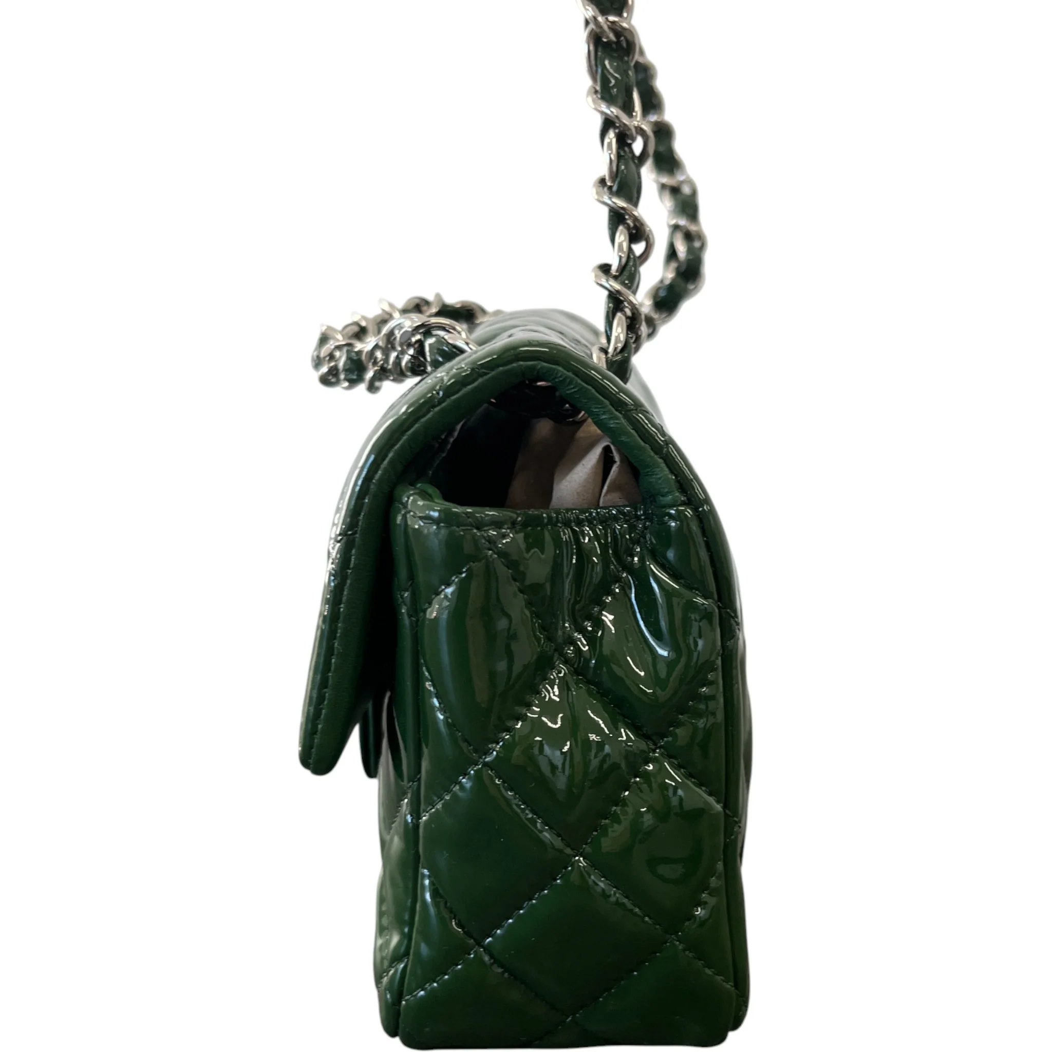 Women's Mini Classic Flap Bag Green - Image 6