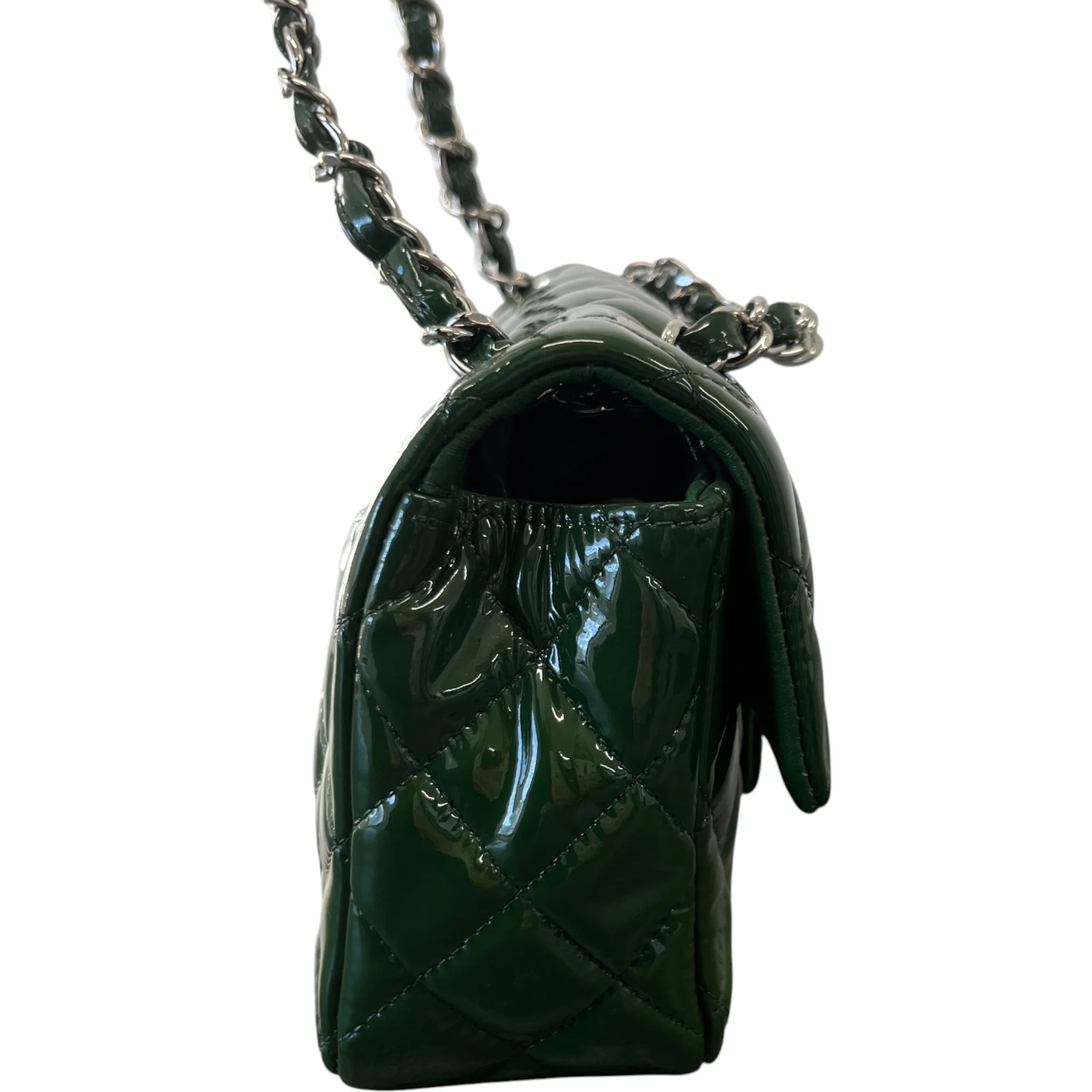 Women's Mini Classic Flap Bag Green - Image 7