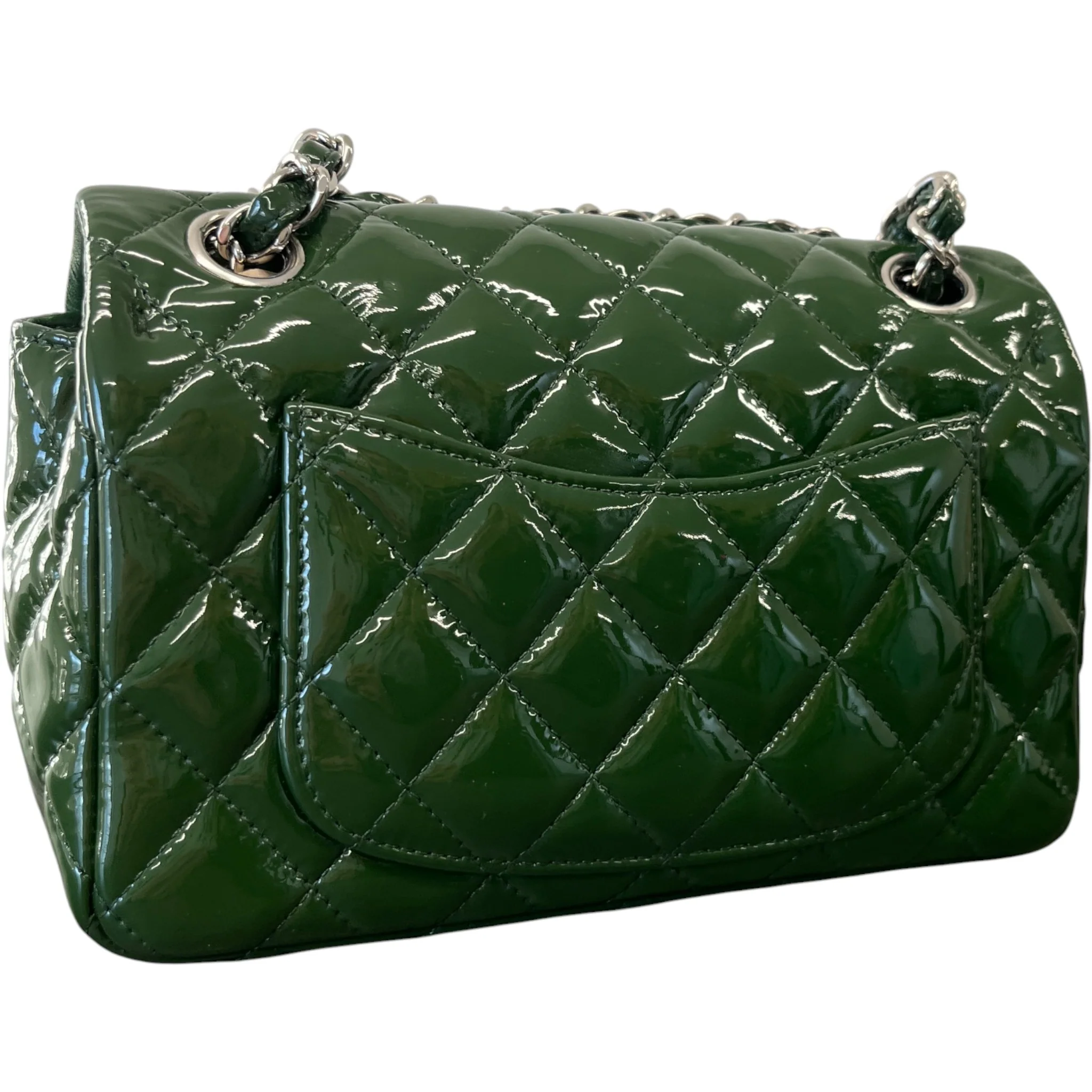 Women's Mini Classic Flap Bag Green - Image 8