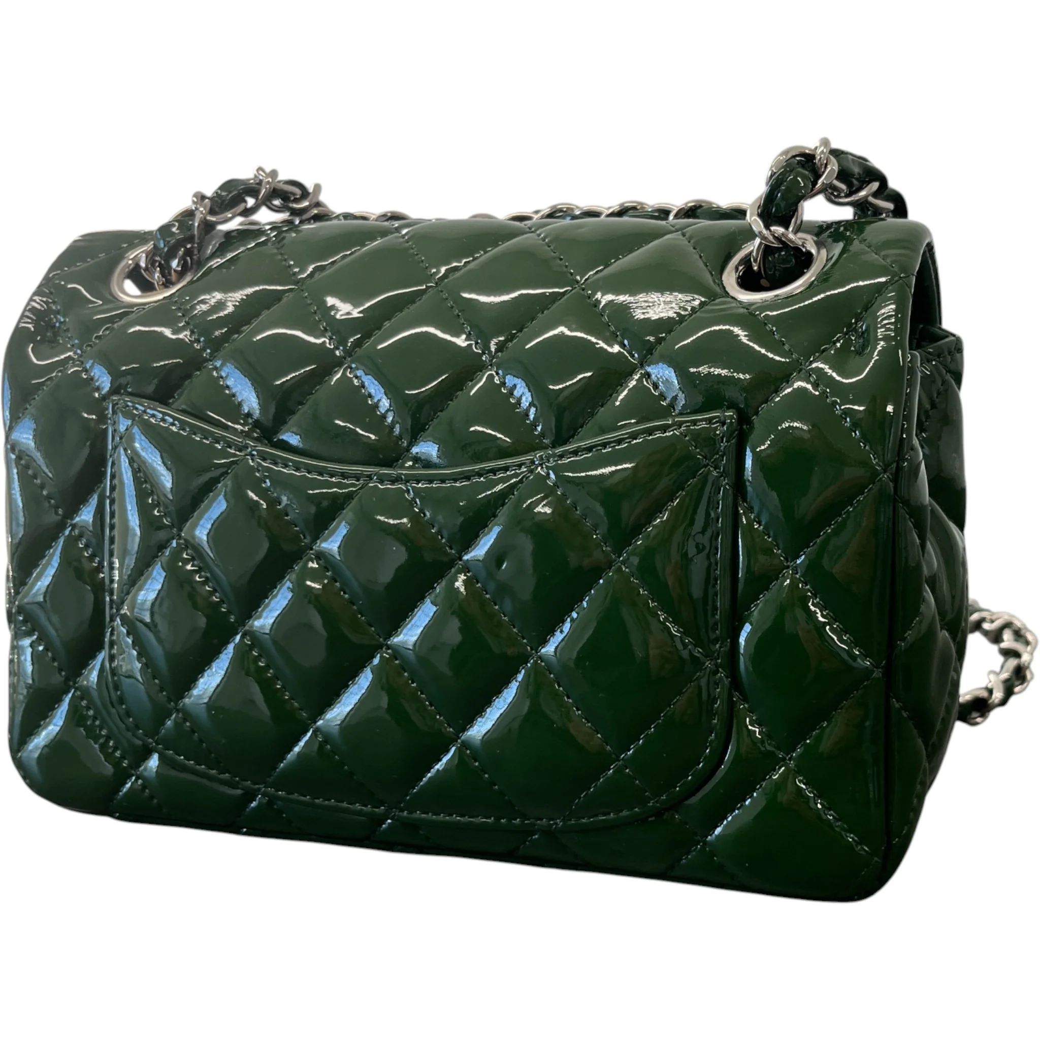 Women's Mini Classic Flap Bag Green - Image 9