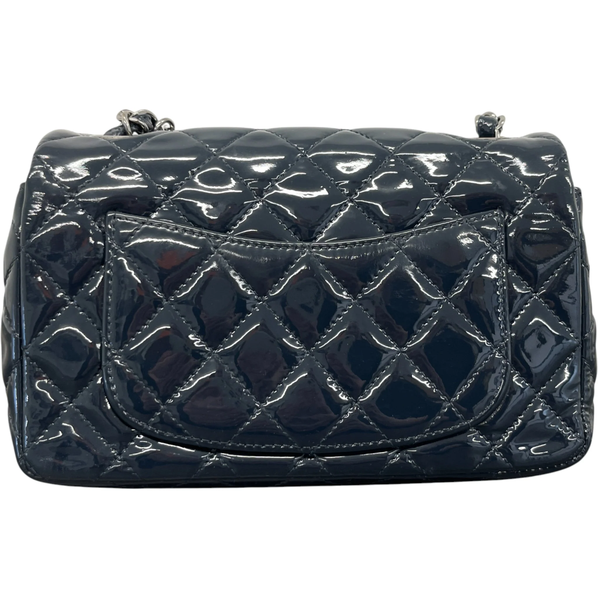 Women's Mini Classic Flap Bag Navy - Image 3