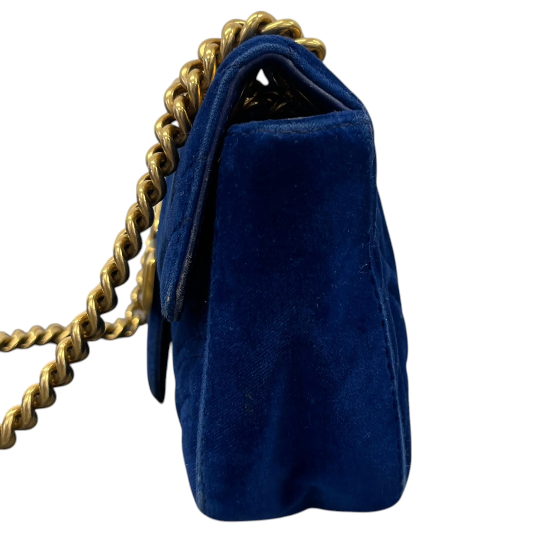 Women's Mini Gg Marmont Matelasse Bag Blue - Image 7