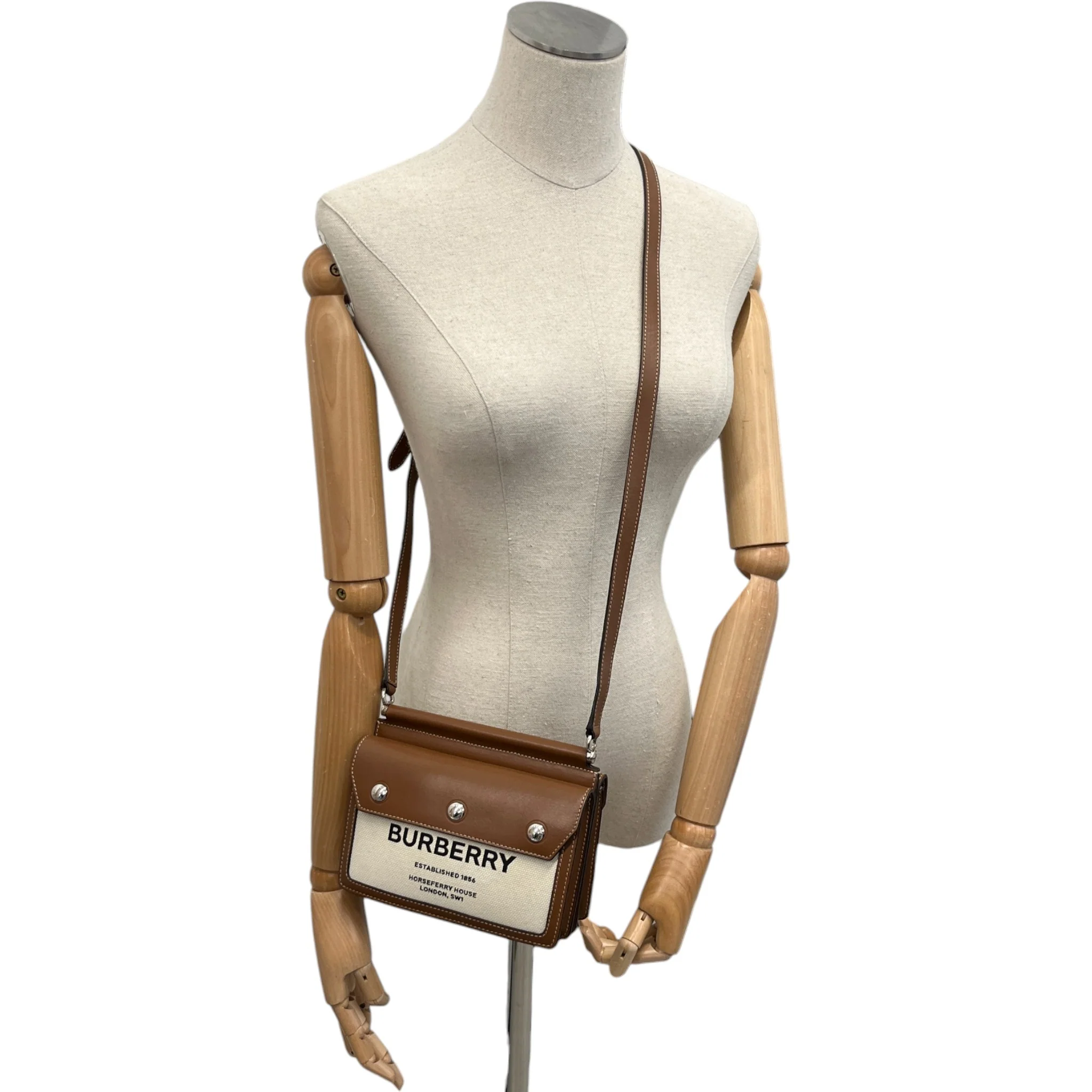 Women's Mini Horseferry Print Title Bag Brown - Image 2