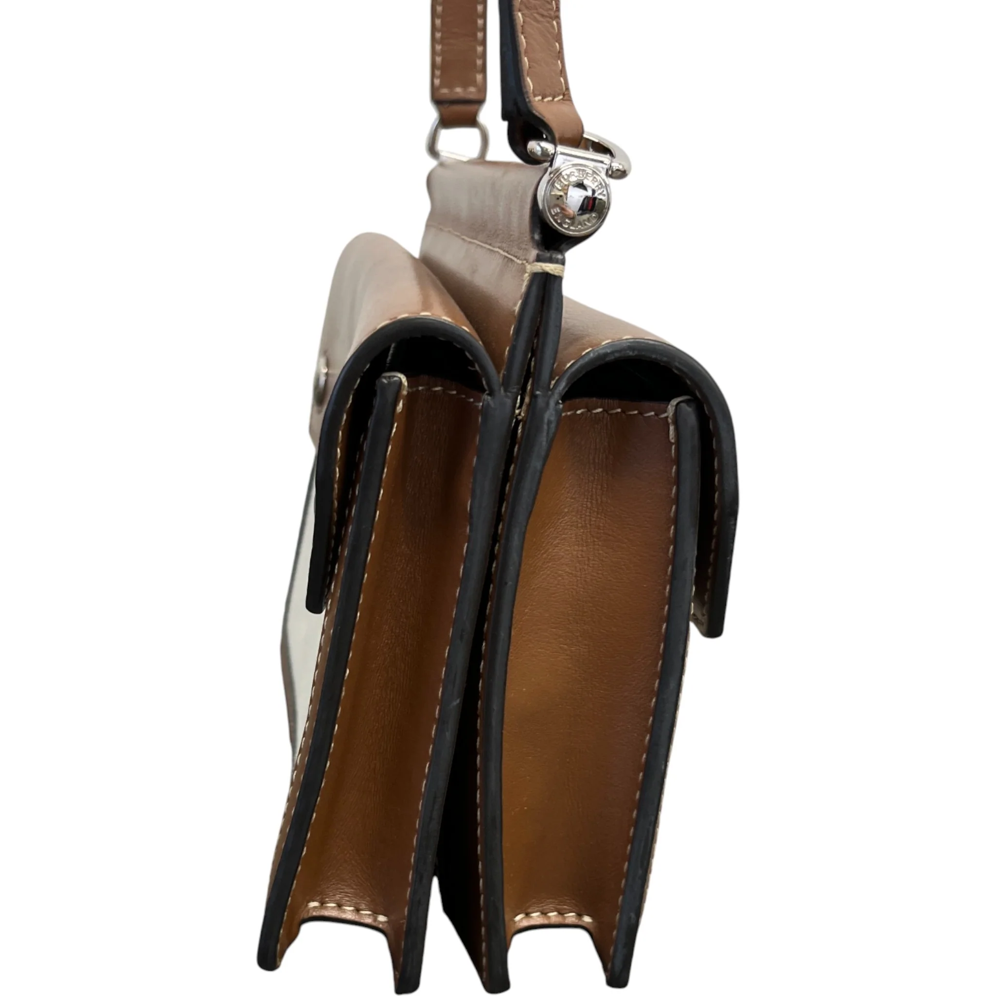 Women's Mini Horseferry Print Title Bag Brown - Image 6