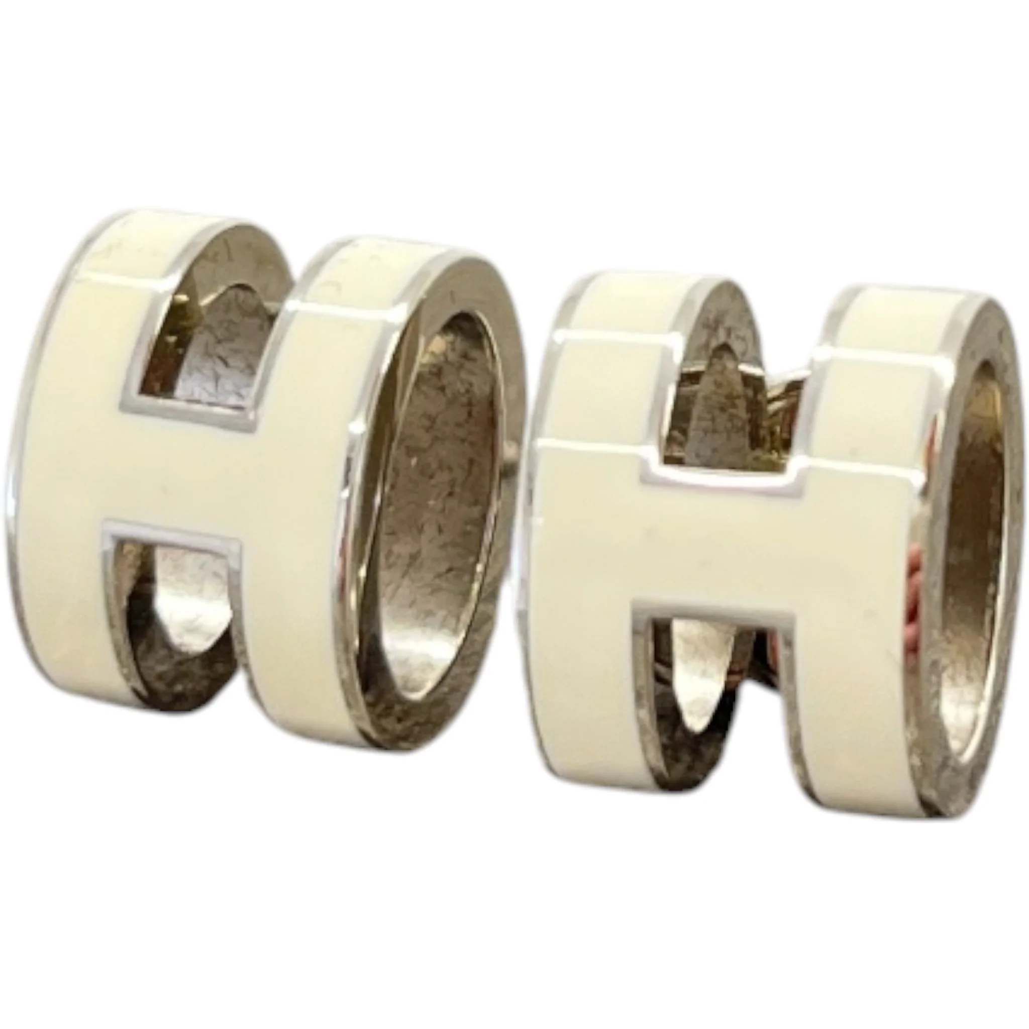 Women's Mini Pop H Earrings Cream - Image 3