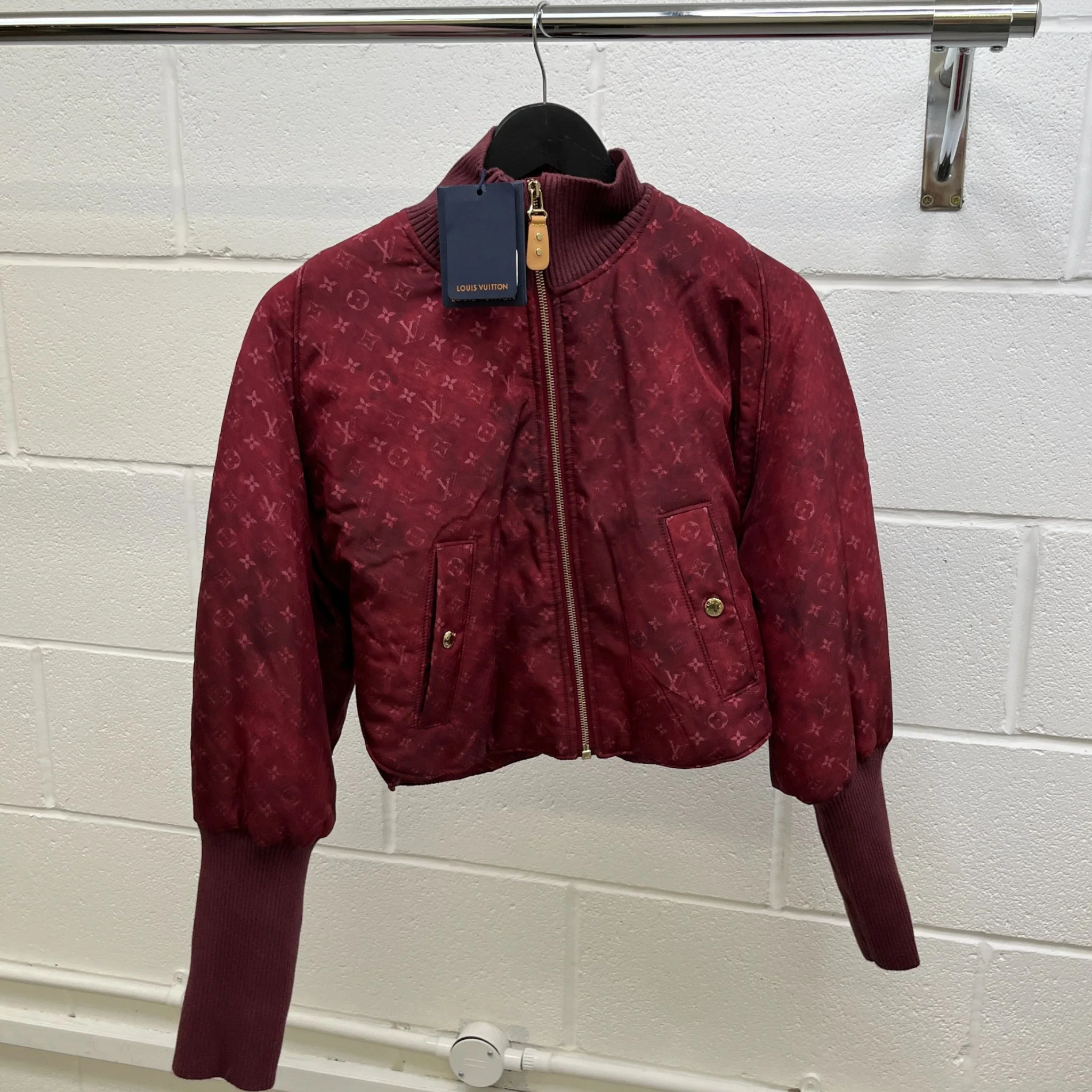 Women's Monogram Cloud Bomber Jacket Burgundy Size IT 38 / UK 6 - Image 11