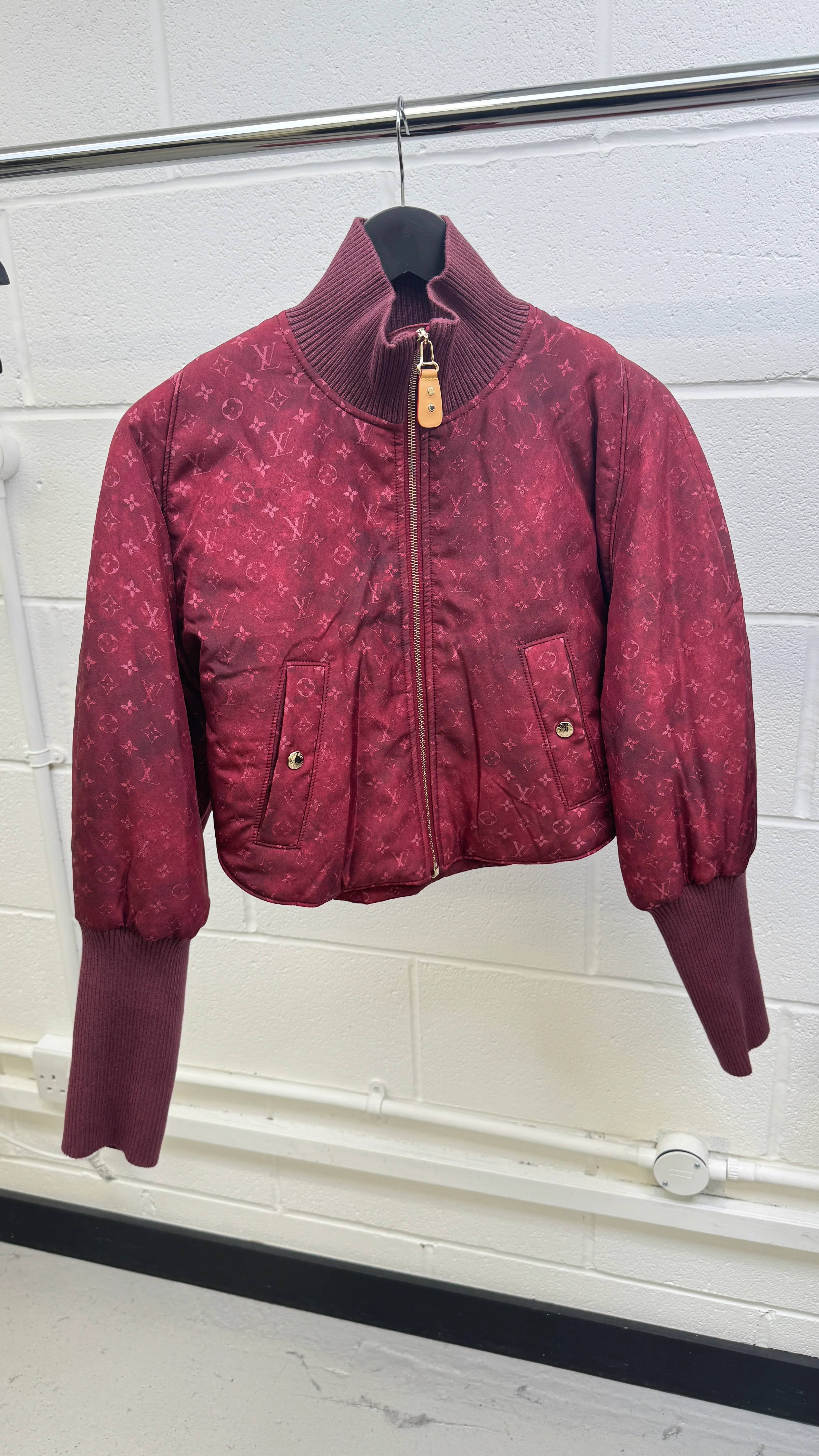 Women's Monogram Cloud Bomber Jacket Burgundy Size IT 38 / UK 6 - Image 12