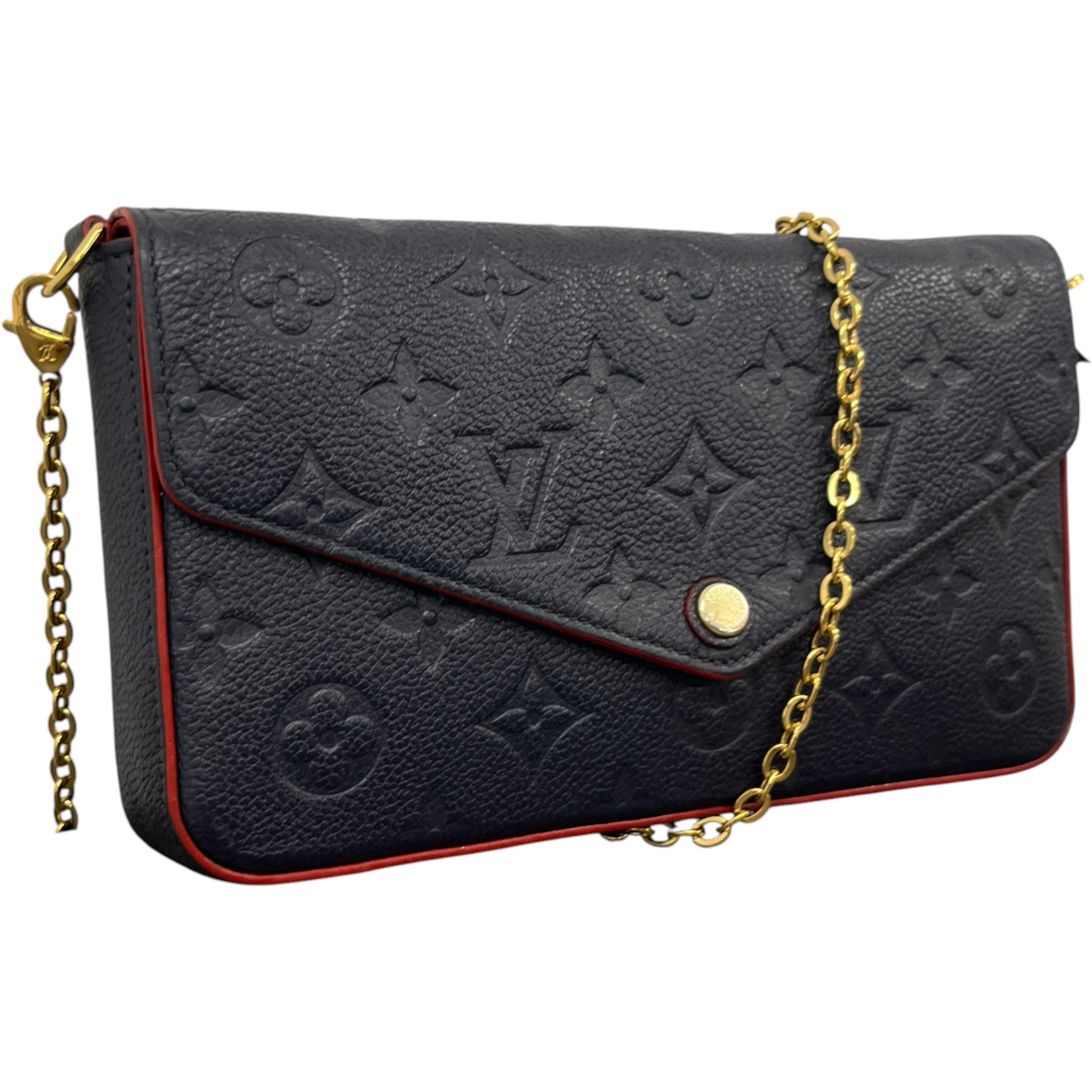 Women's Monogram Empreinte Pochette Felicie Handbag Navy - Image 4