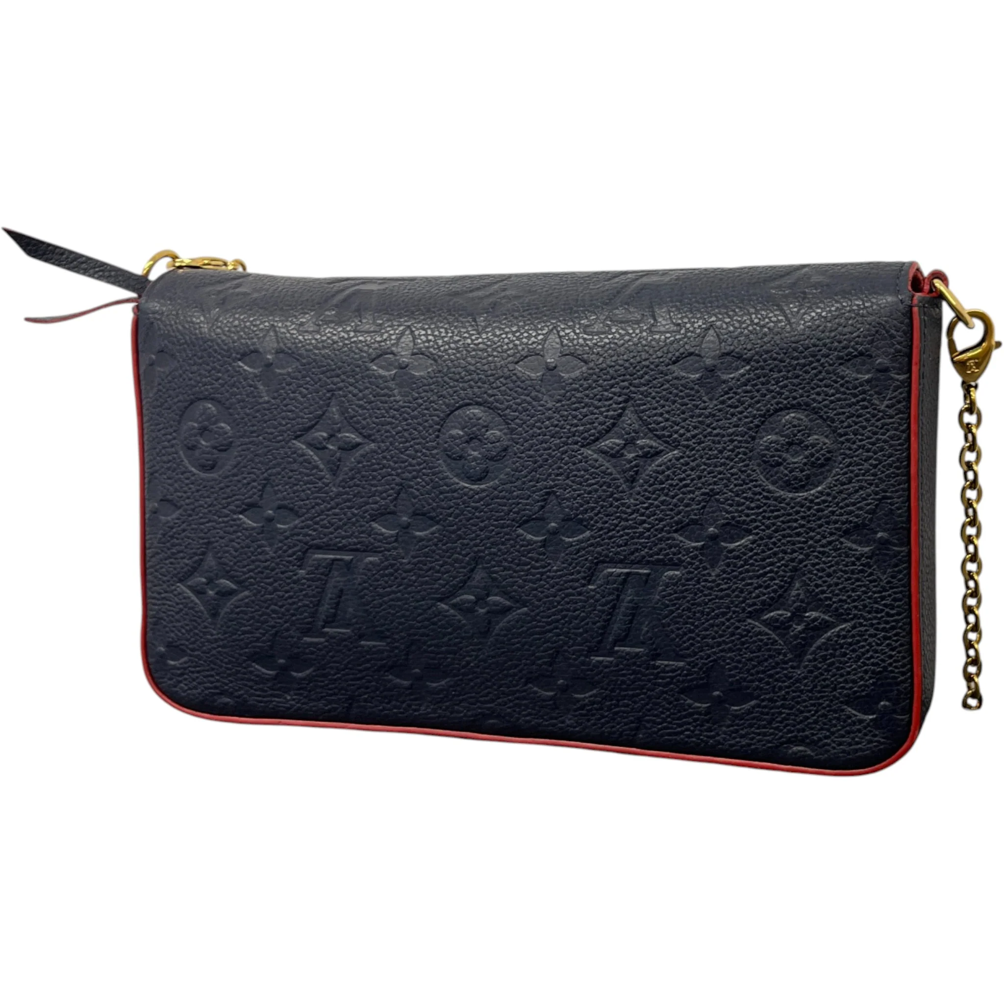Women's Monogram Empreinte Pochette Felicie Handbag Navy - Image 9