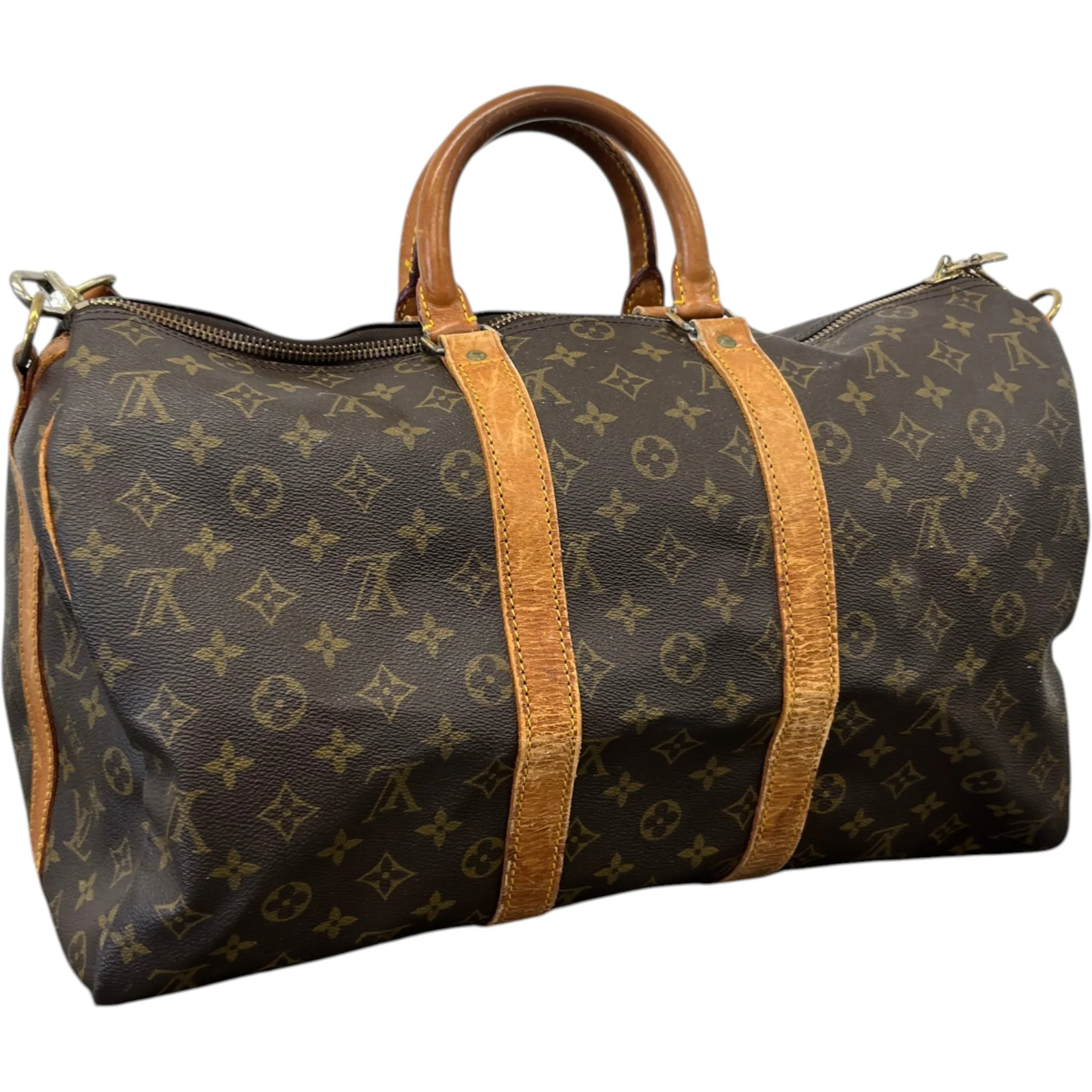 Women's Monogram Keepall Bandoulière 45 Bag Brown - Image 8