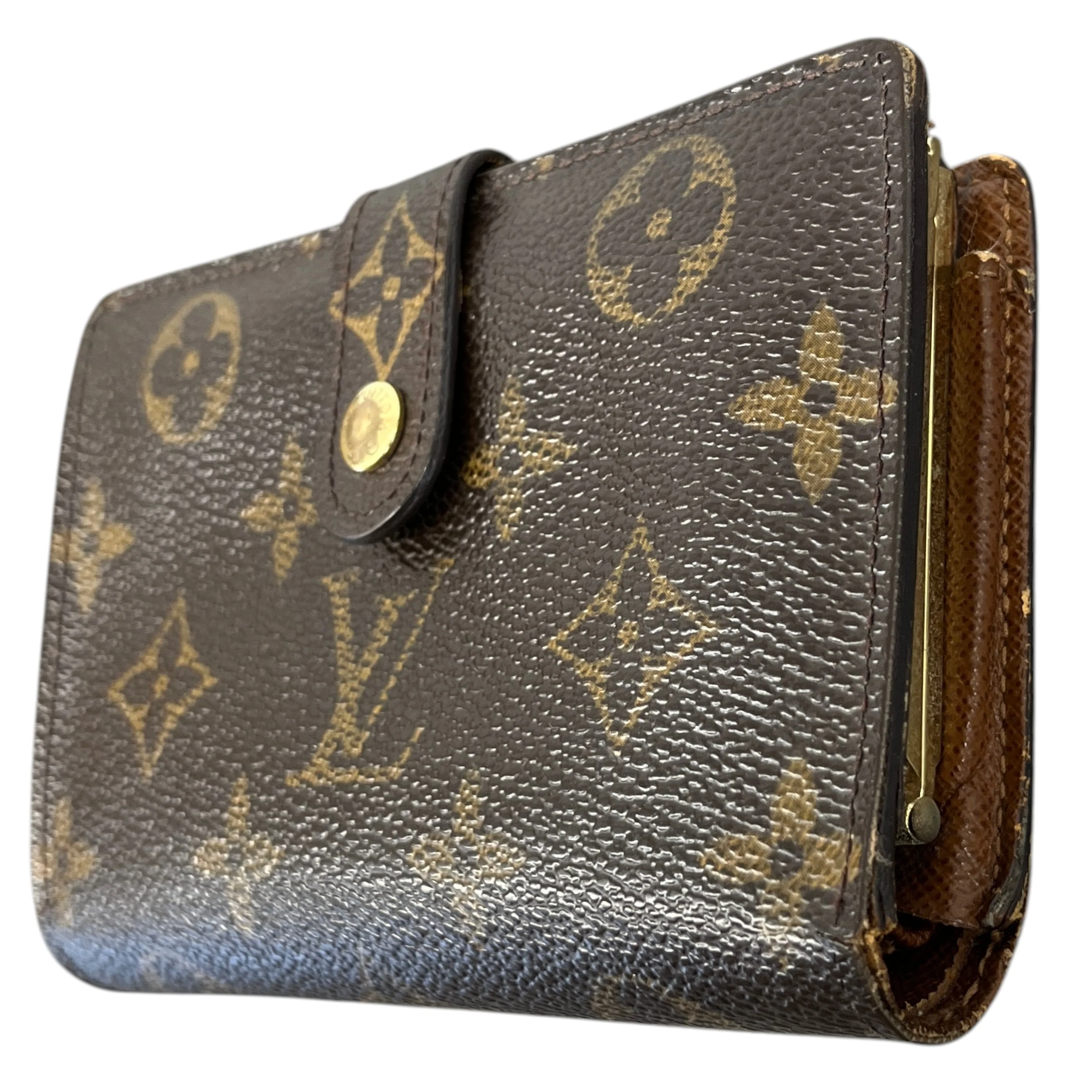 Women's Monogram Kiss Lock Purse Brown - Image 4