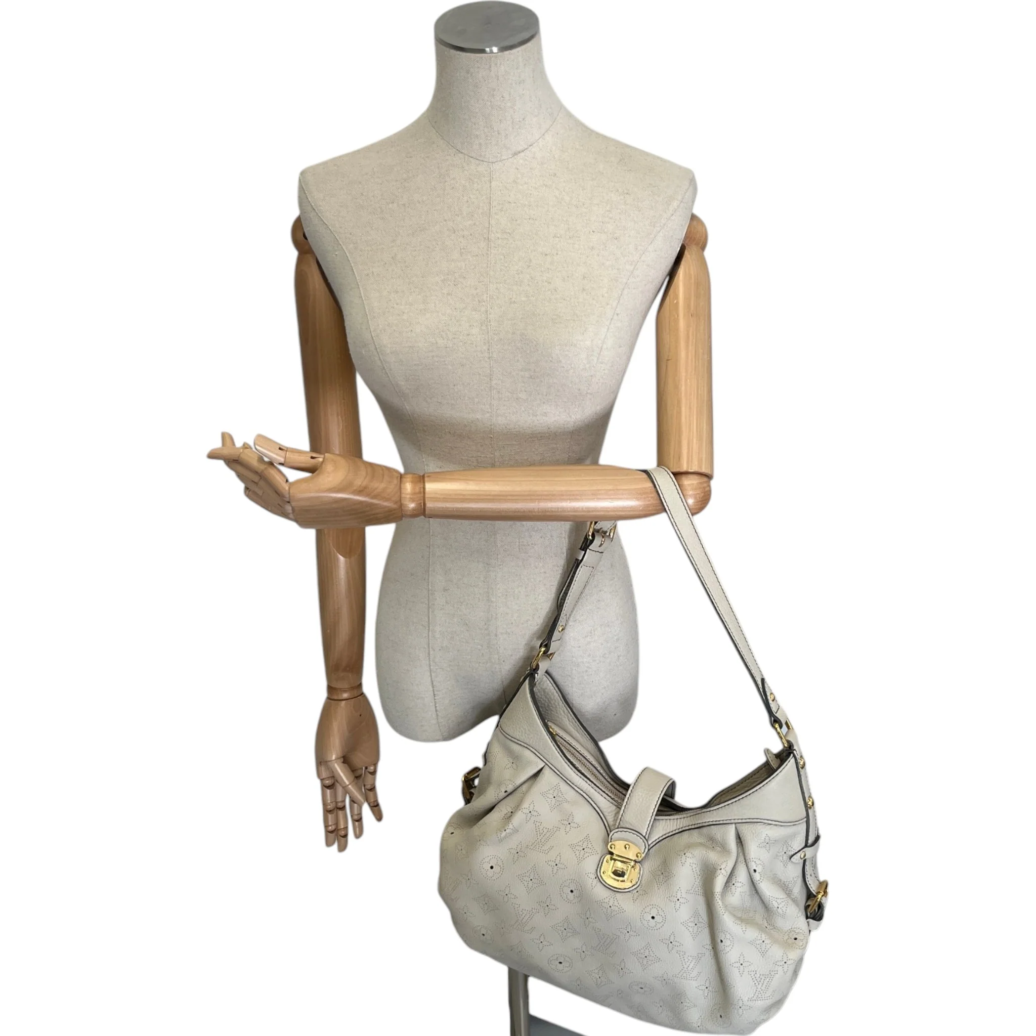 Women's Monogram Mahina Handbag Beige - Image 2
