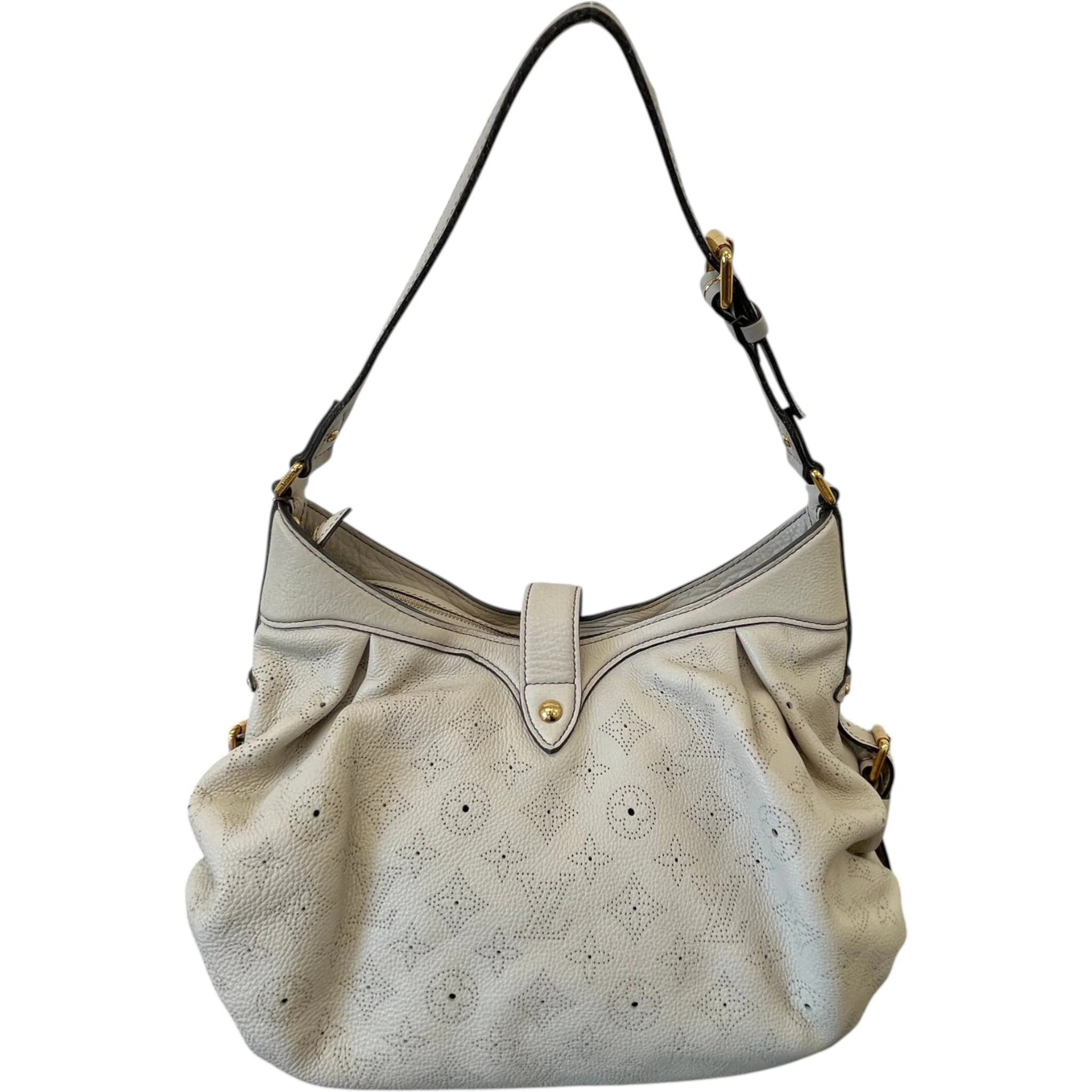 Women's Monogram Mahina Handbag Beige - Image 3