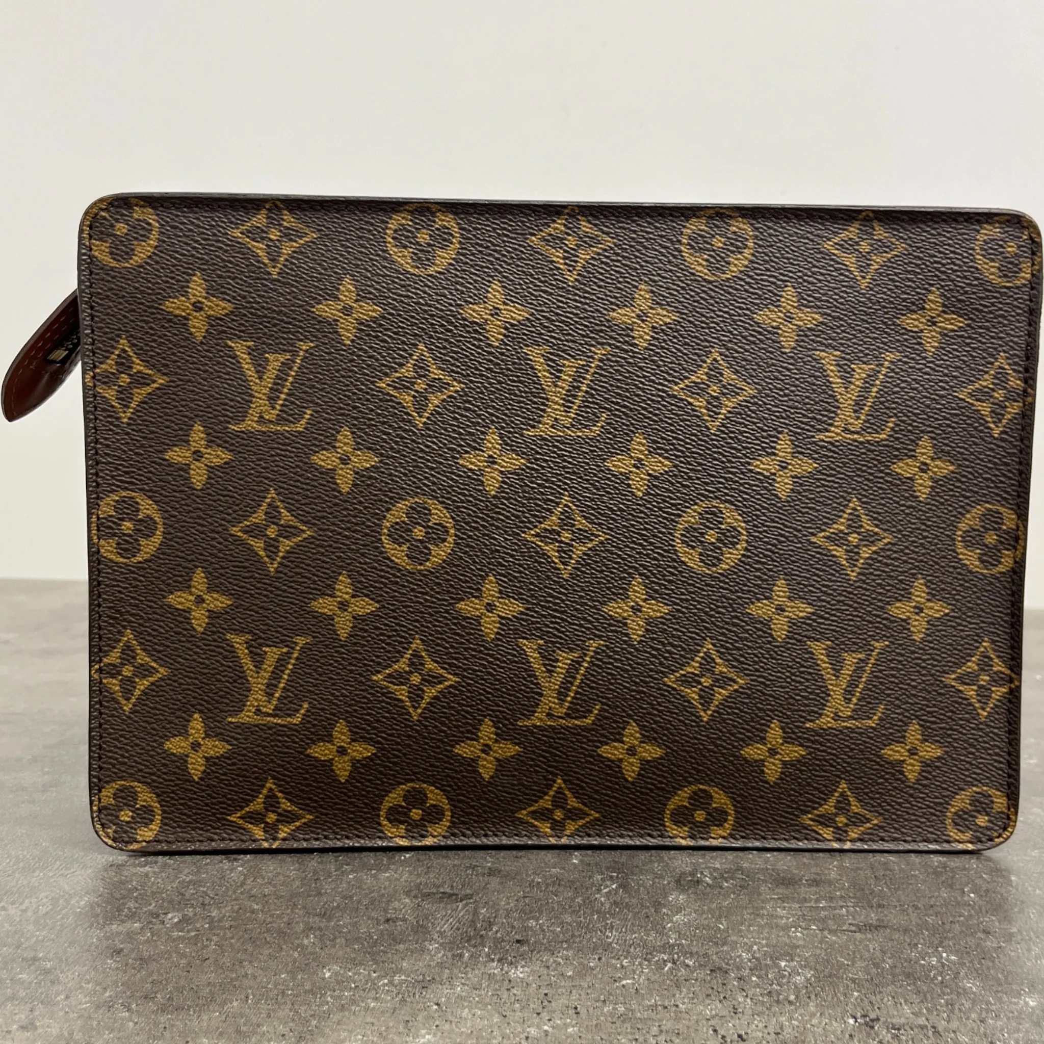 Women's Monogram Pochette Homme Clutch Brown - Image 11