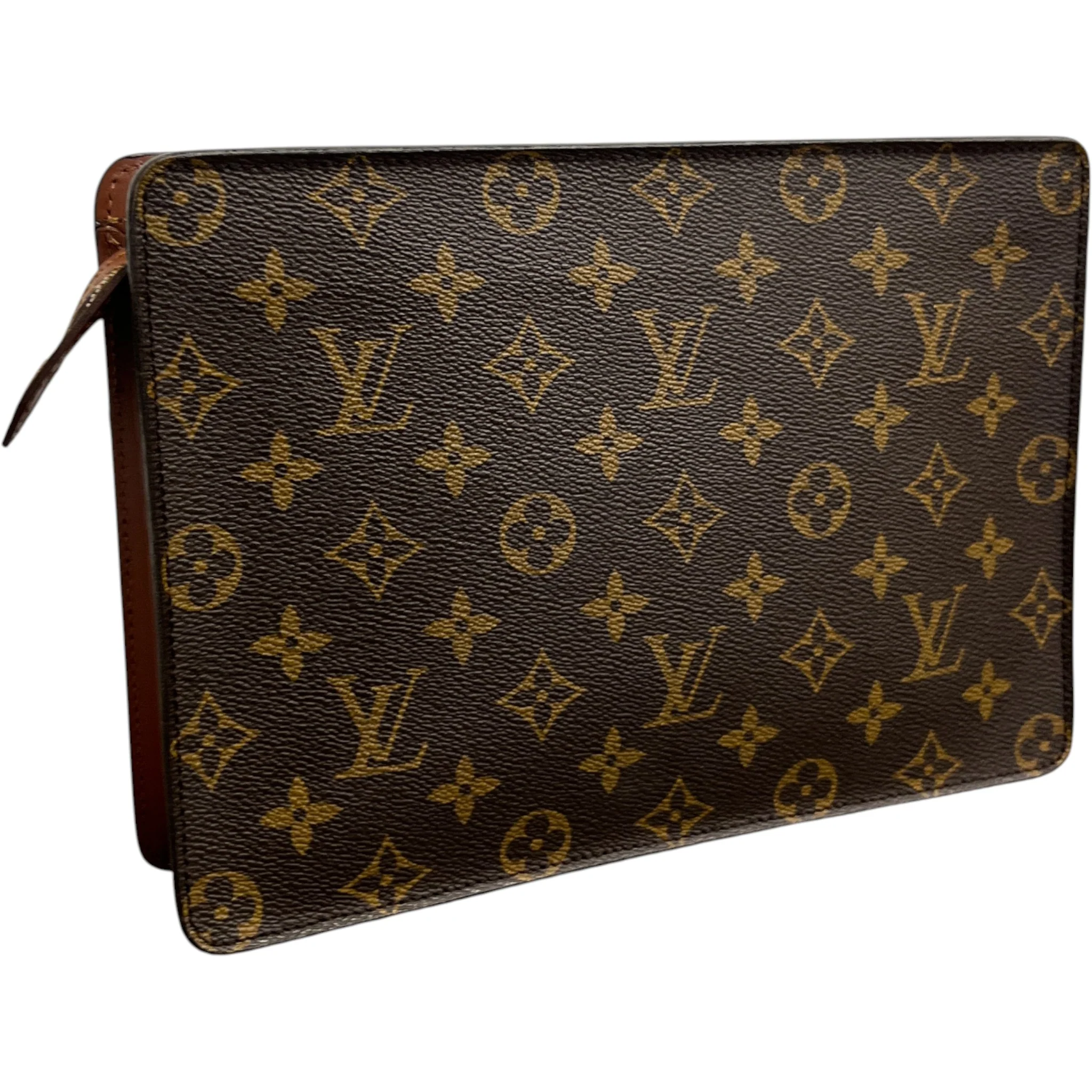 Women's Monogram Pochette Homme Clutch Brown - Image 3