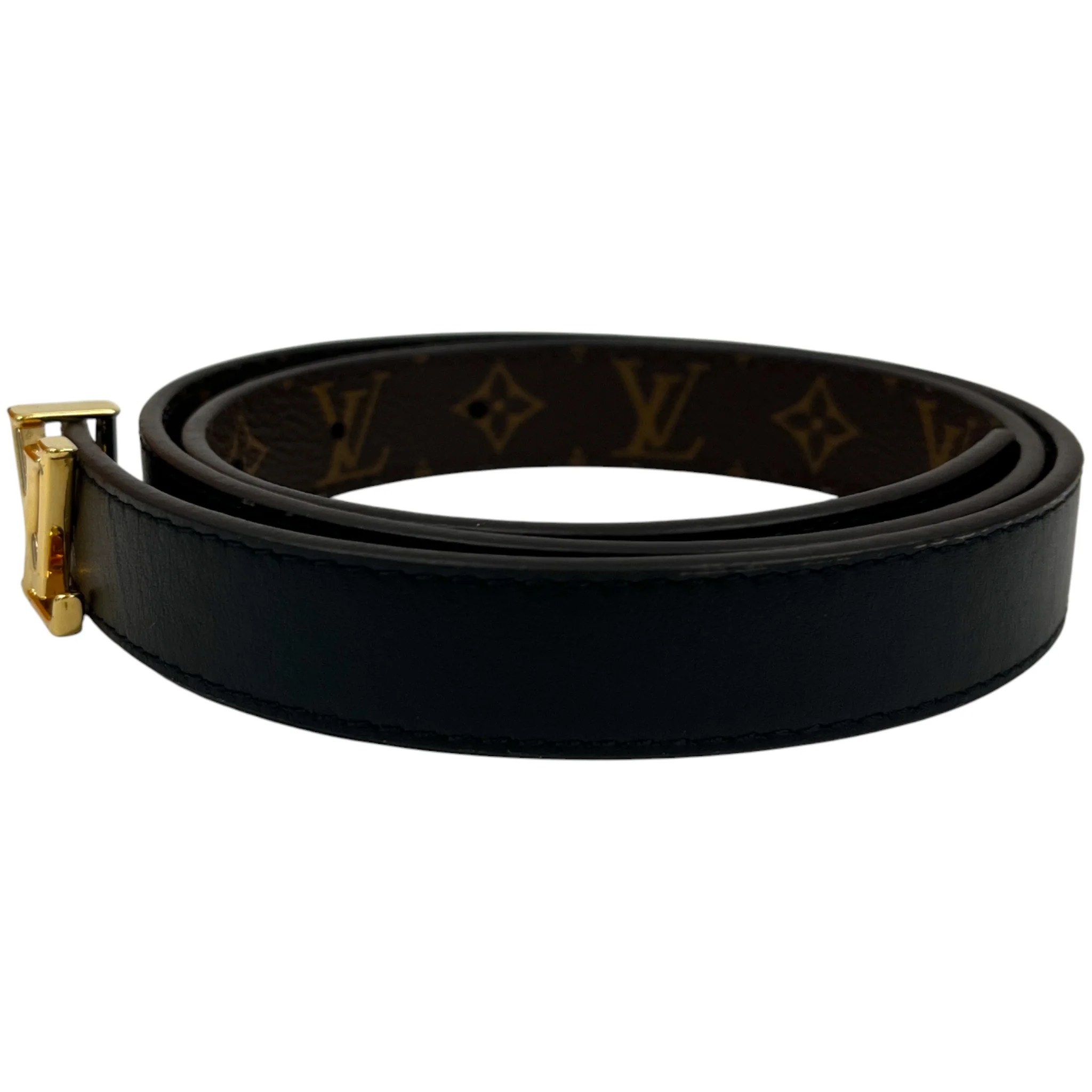 Women's Monogram Reversible Belt Black Size Waist 26" - Image 4