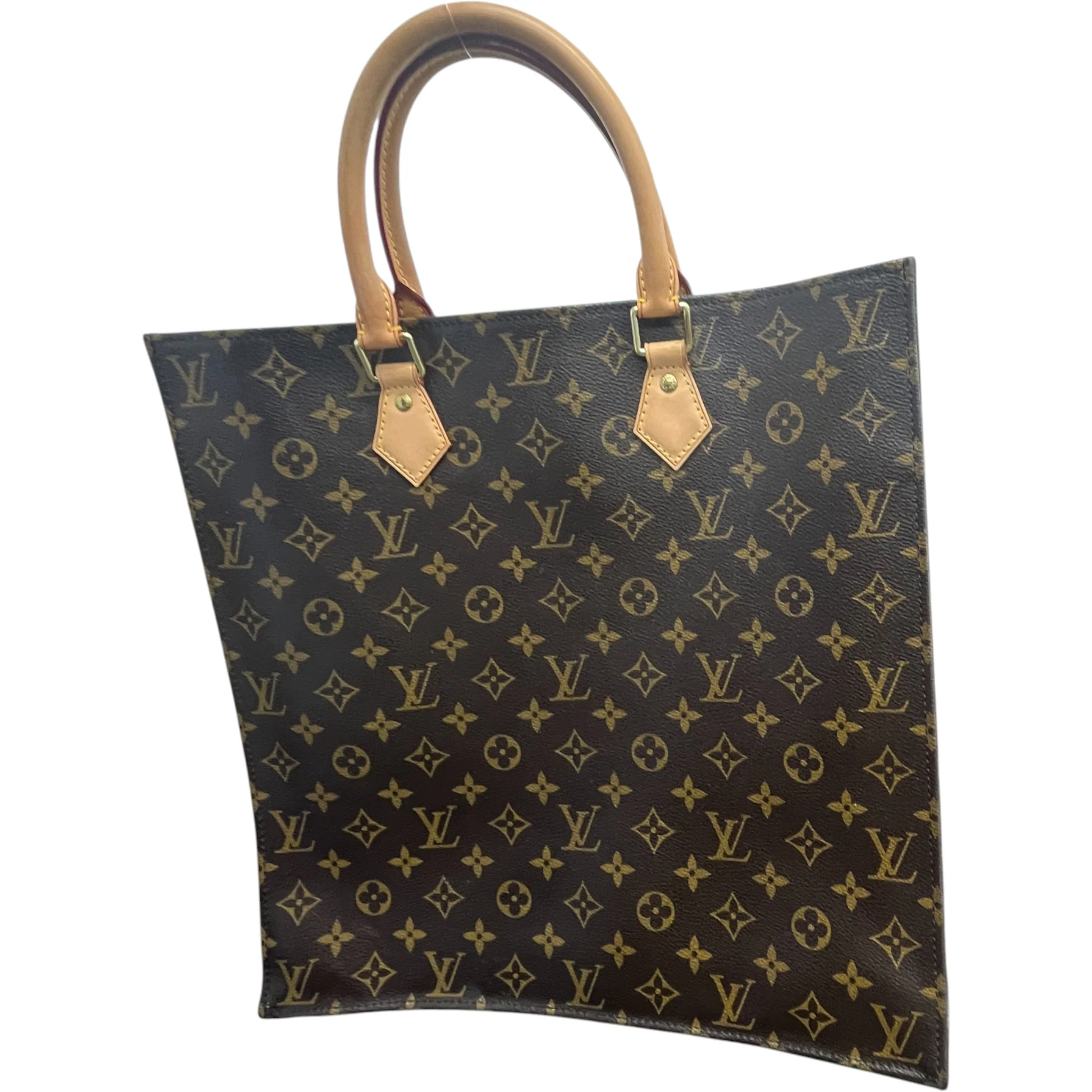 Women's Monogram Sac Plat Tote Bag Brown - Image 3