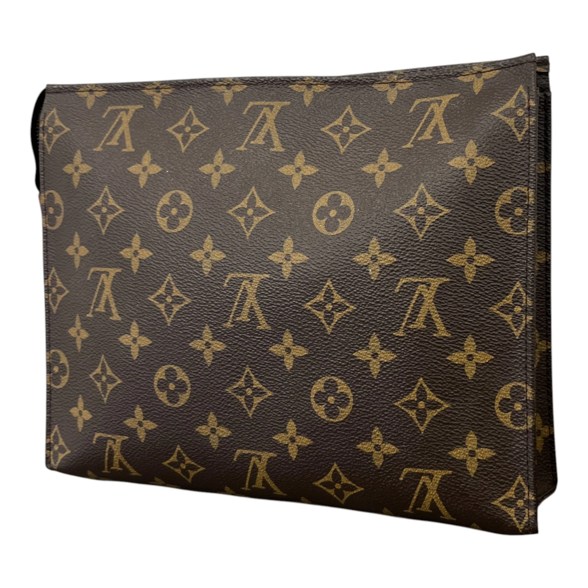 Women's Monogram Toiletry Pouch 26 Toiletry Bag Brown - Image 8