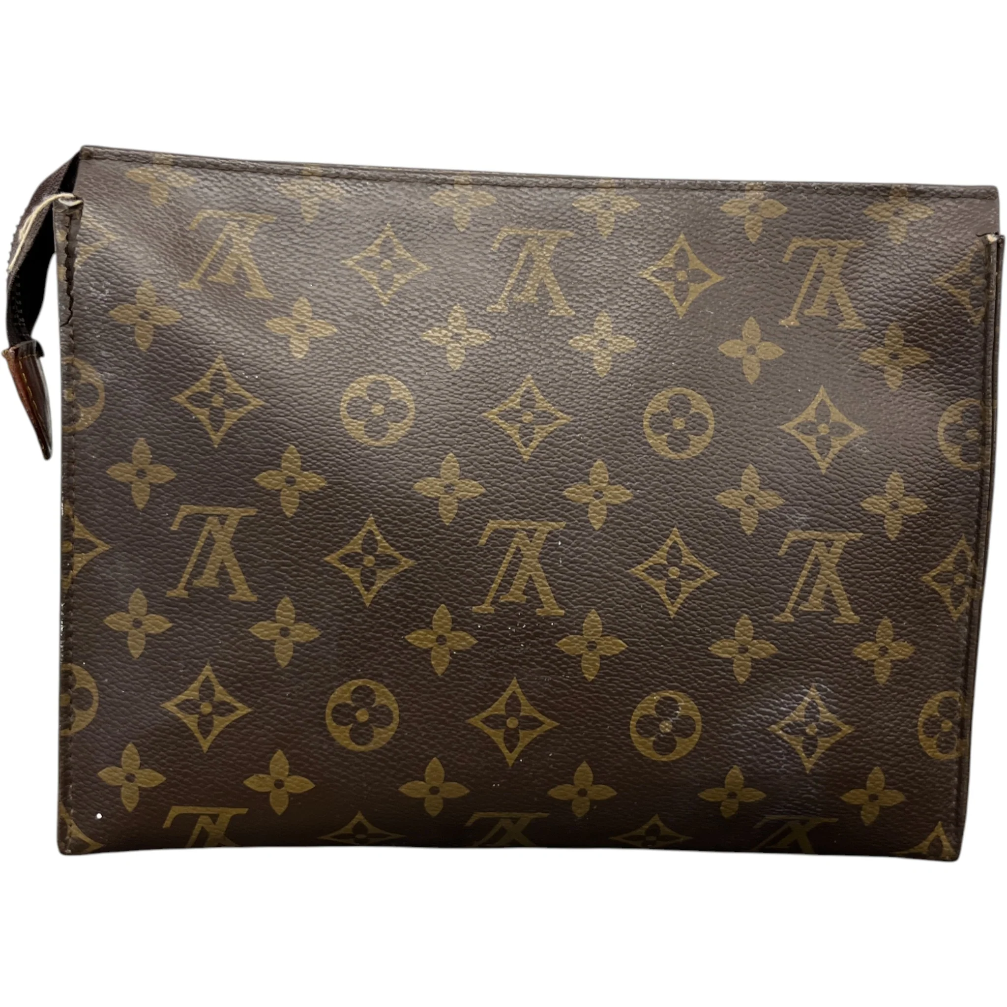 Women's Monogram Toiletry Pouch 26 Toiletry Bag Brown - Image 2