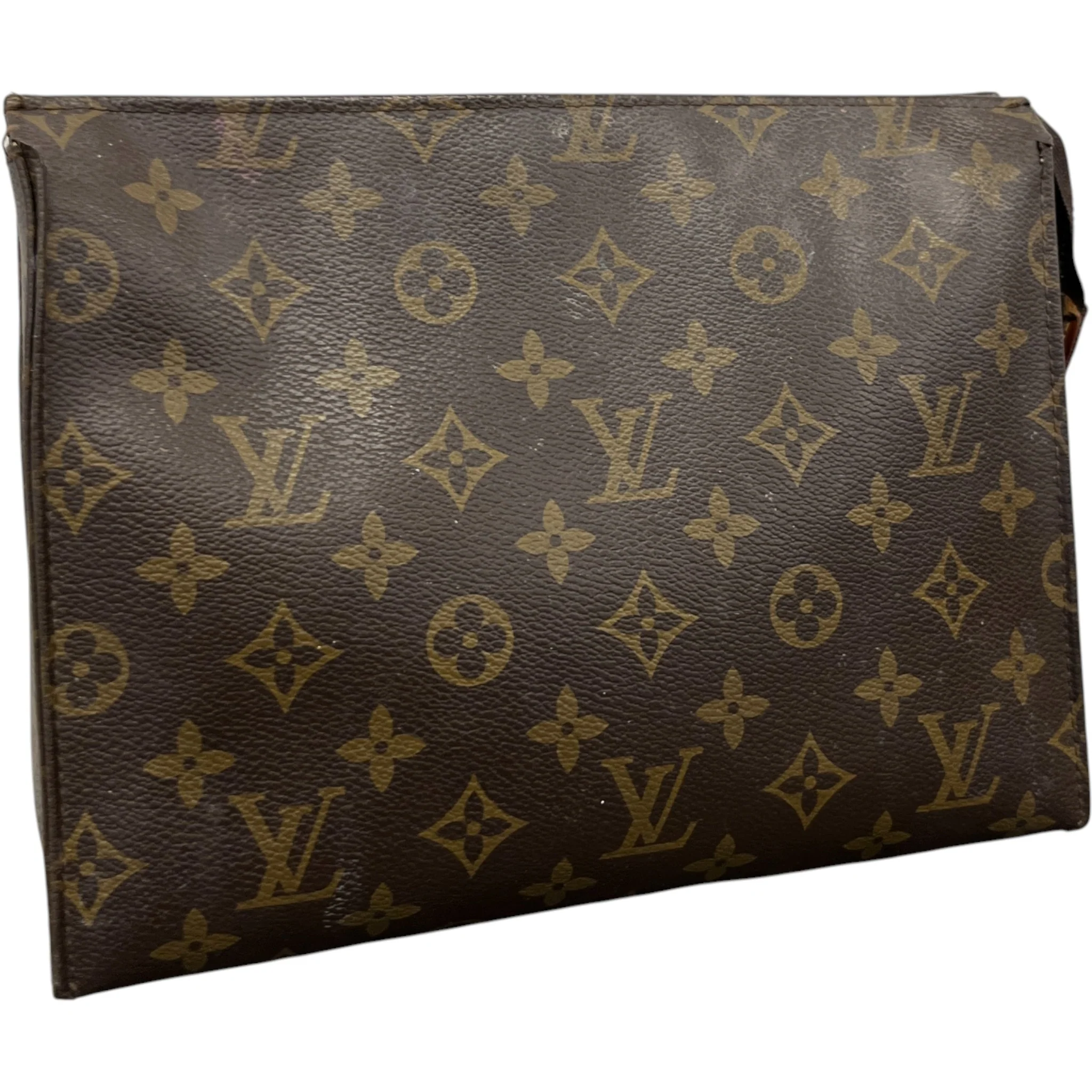 Women's Monogram Toiletry Pouch 26 Toiletry Bag Brown - Image 3