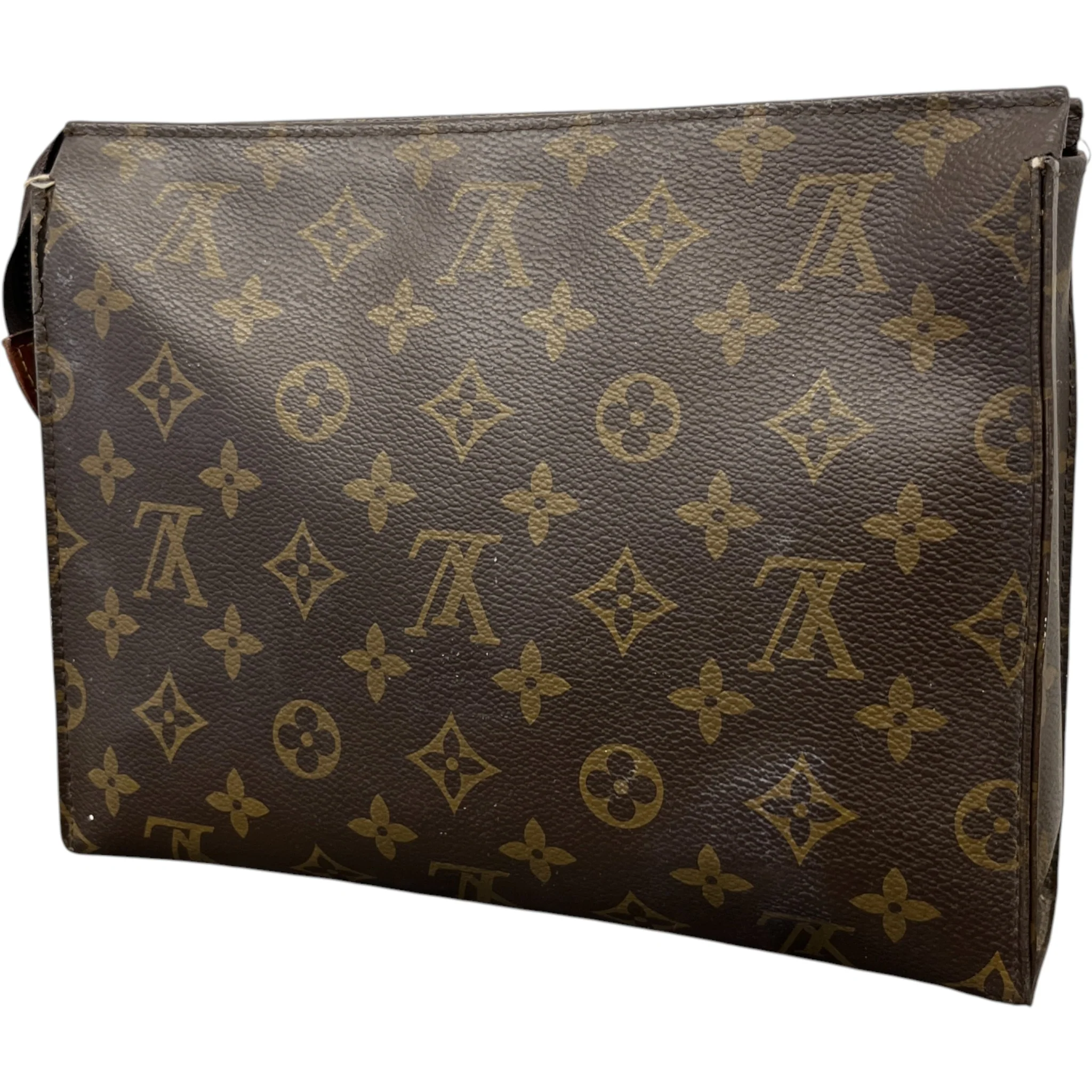 Women's Monogram Toiletry Pouch 26 Toiletry Bag Brown - Image 8