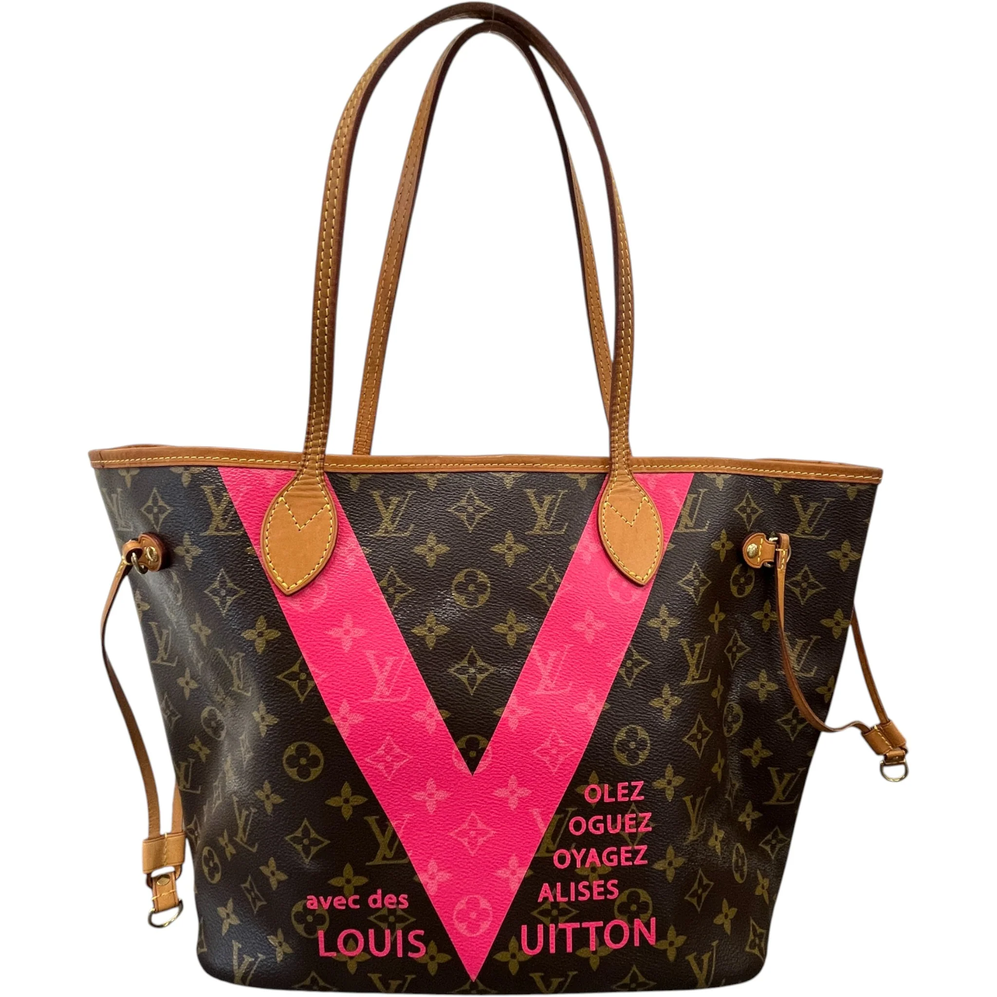 Women's Monogram V Neverfull Mm Handbag Brown