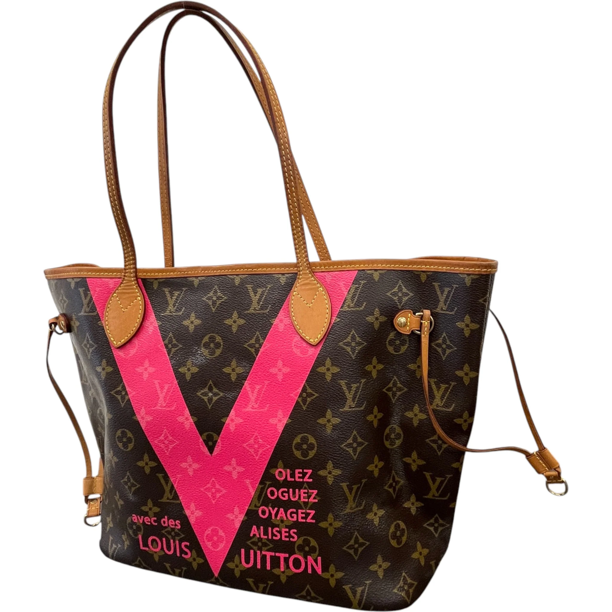 Women's Monogram V Neverfull Mm Handbag Brown - Image 4