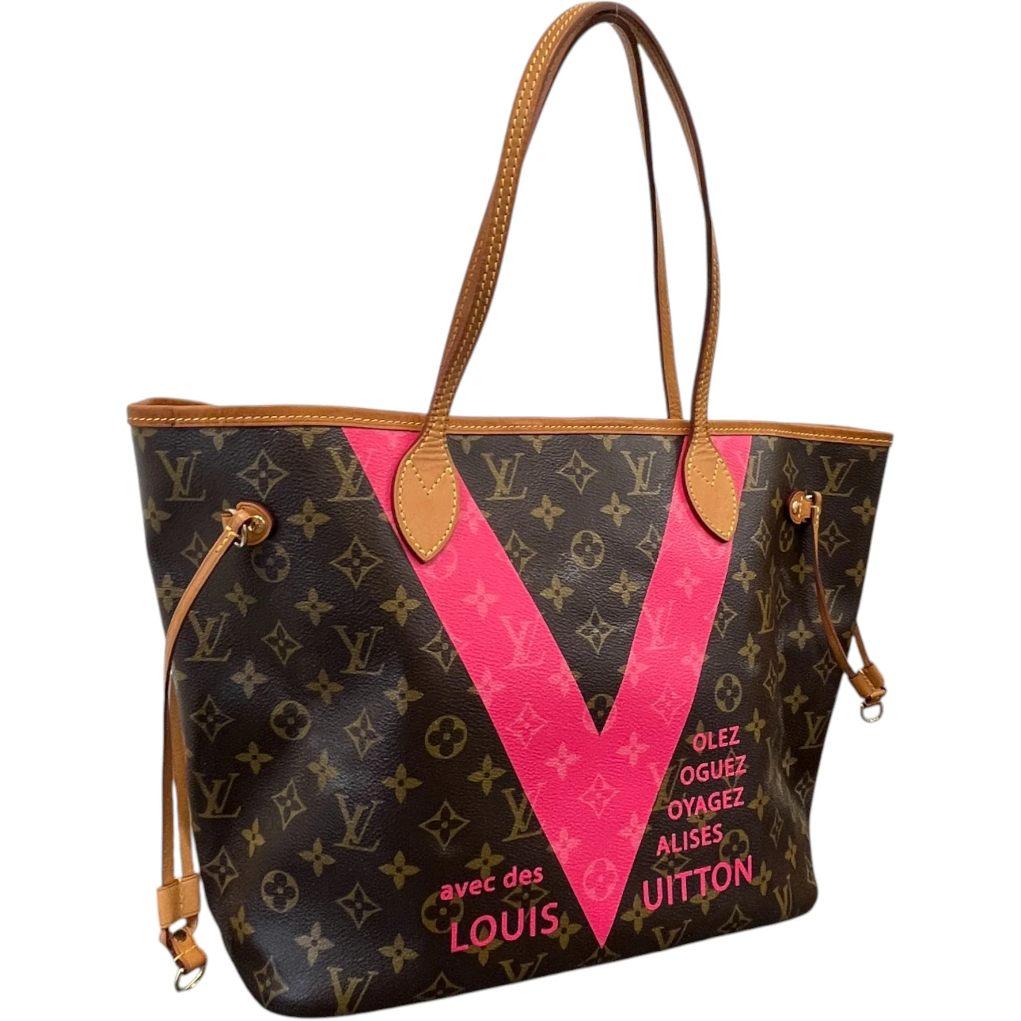 Women's Monogram V Neverfull Mm Handbag Brown - Image 5